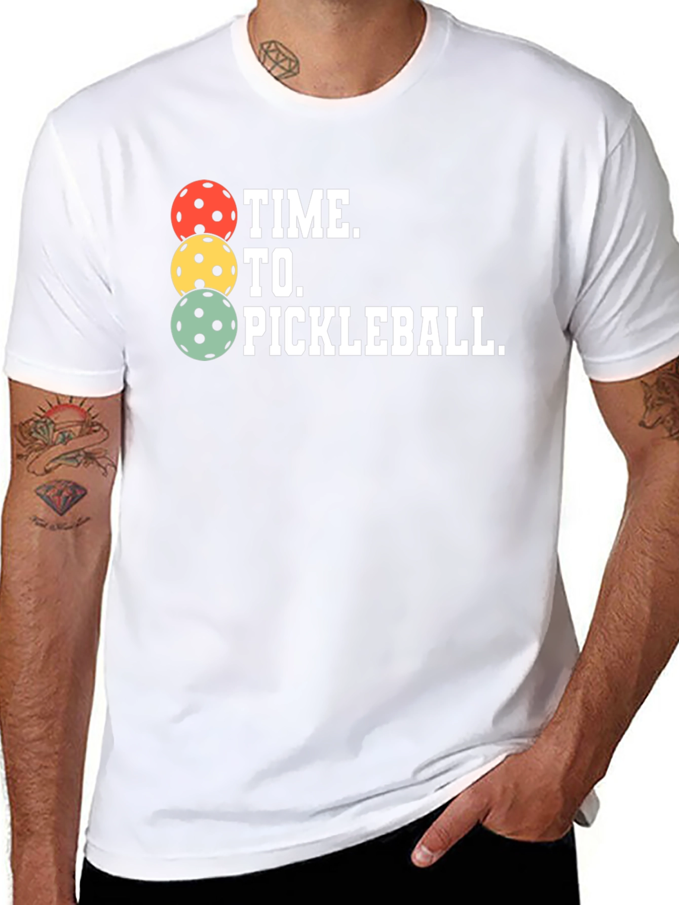 Black Time to Pickleball T-Shirt view 8