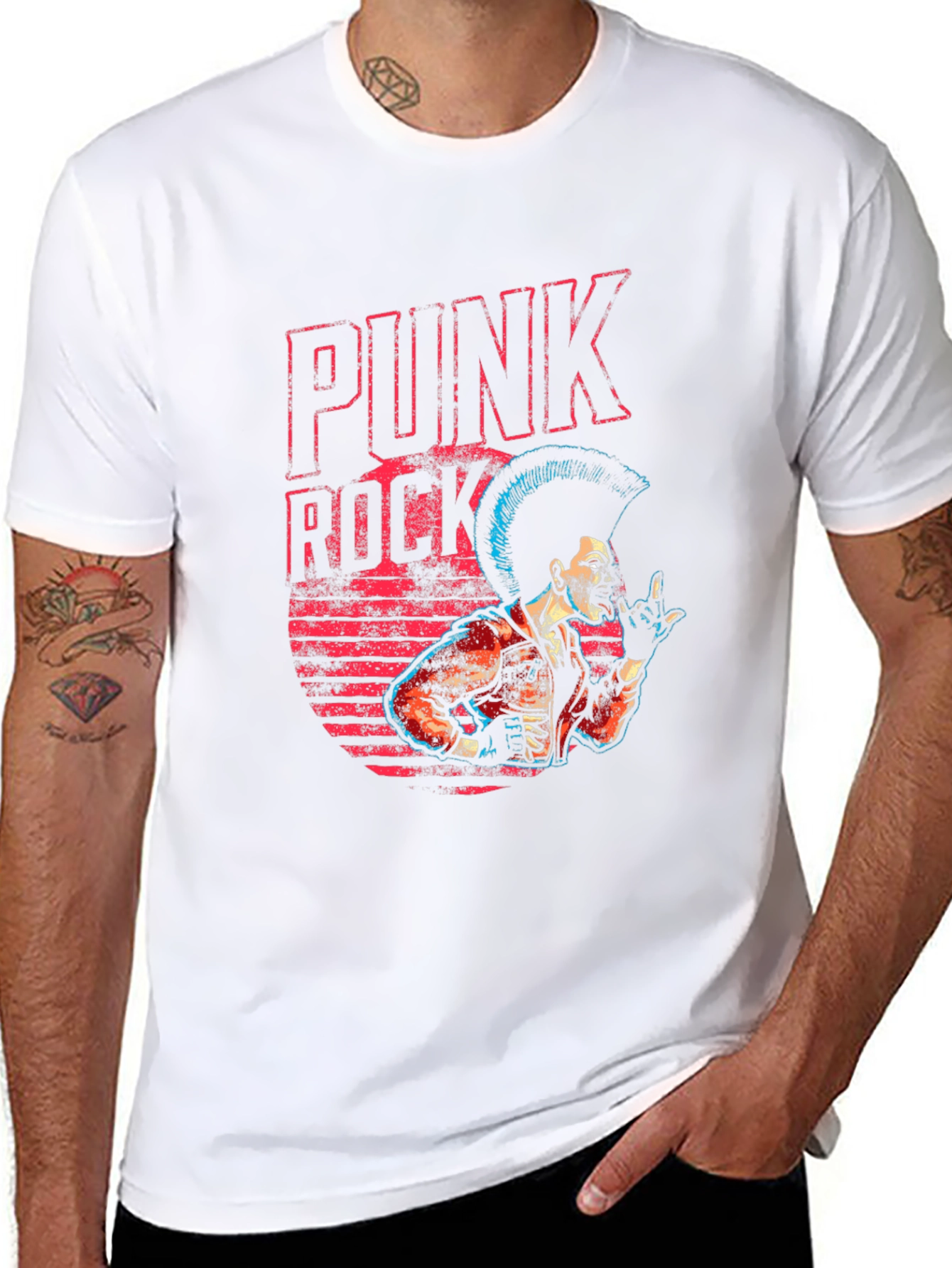 Black Punk Rock T-Shirt - Black Graphic Tee view 8