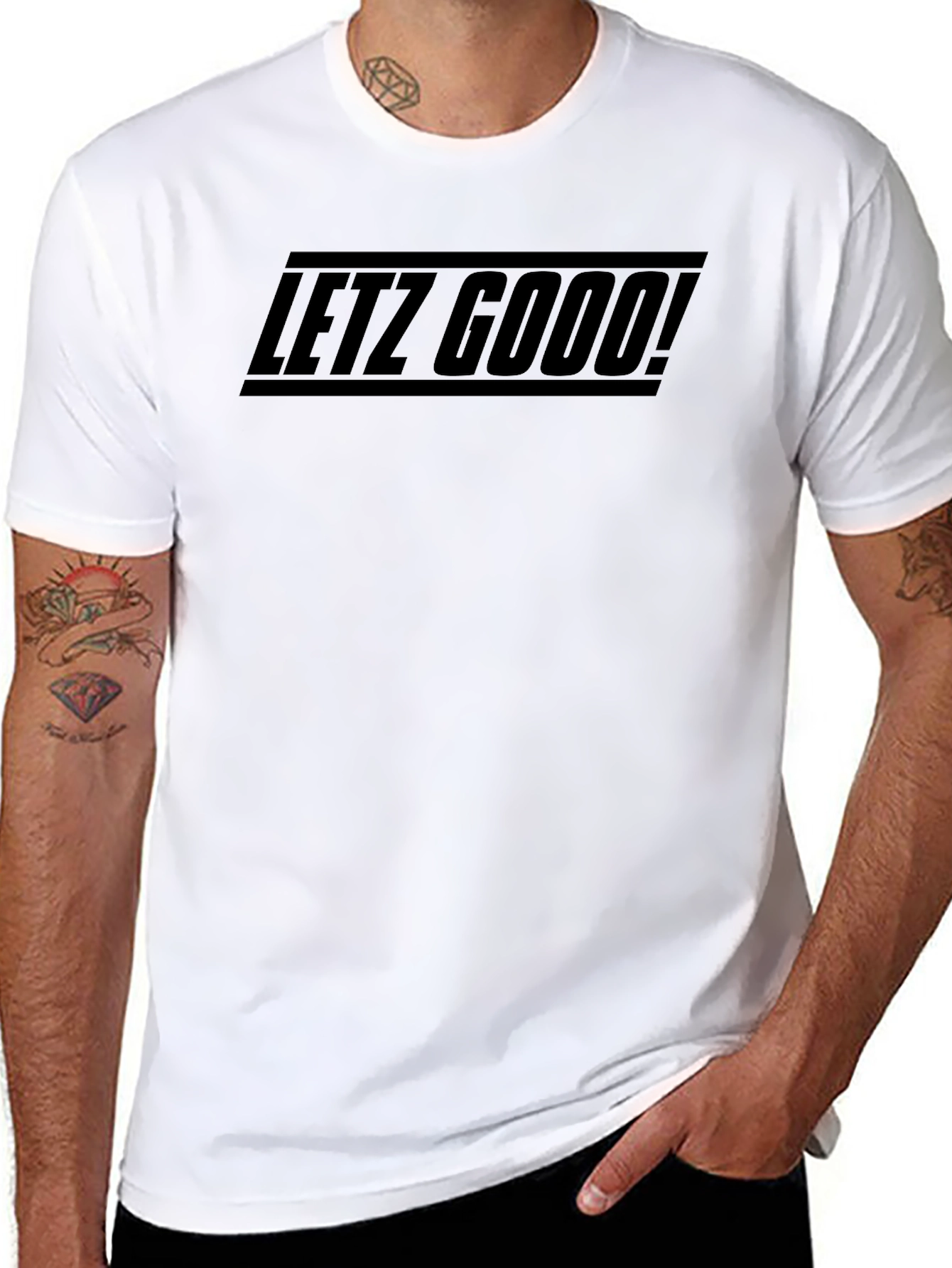 Black Letz Goo! Graphic Tee - Premium Cotton Blend view 8