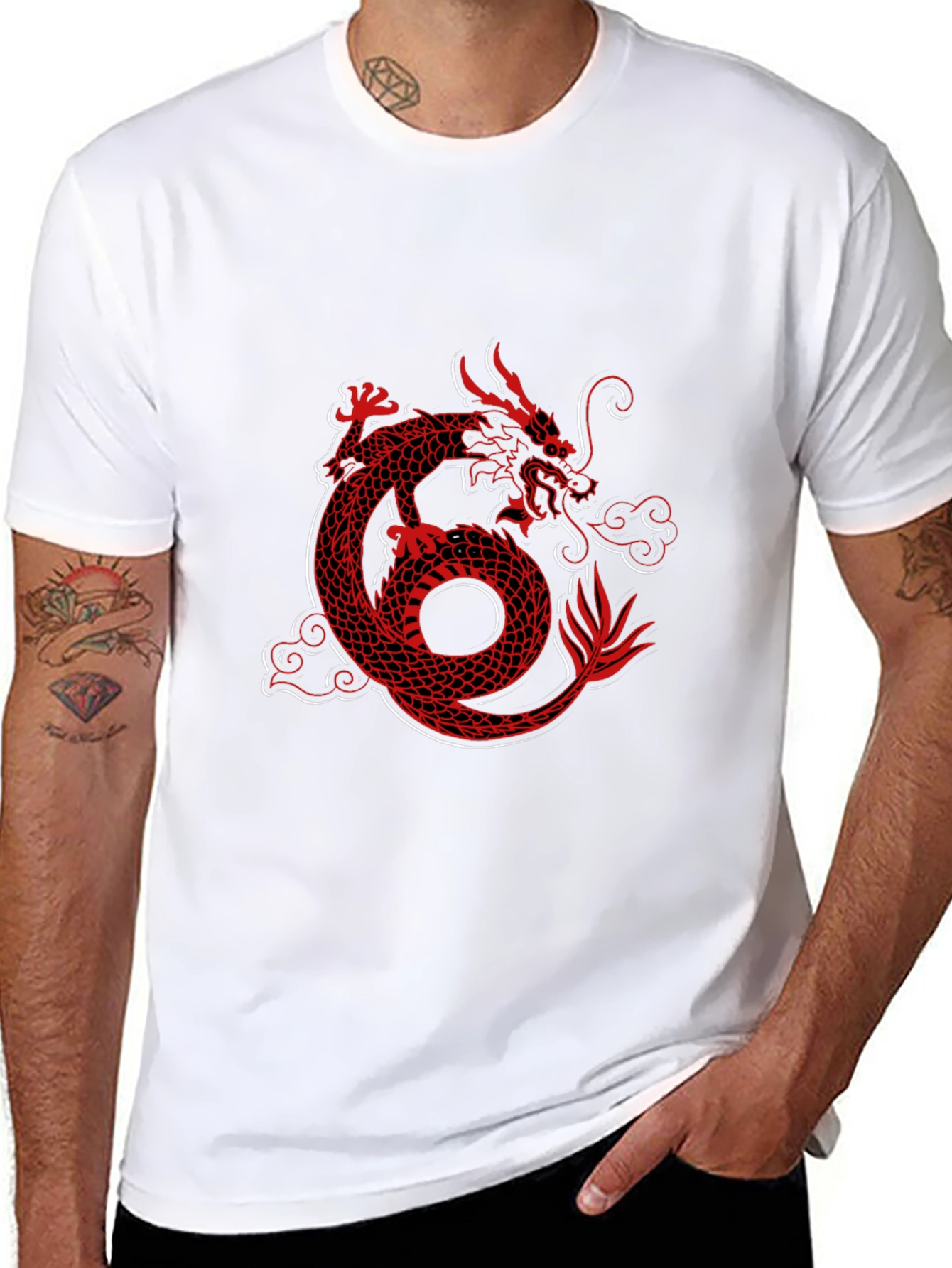 Dragon Graphic Tee - Black T-Shirt - 8