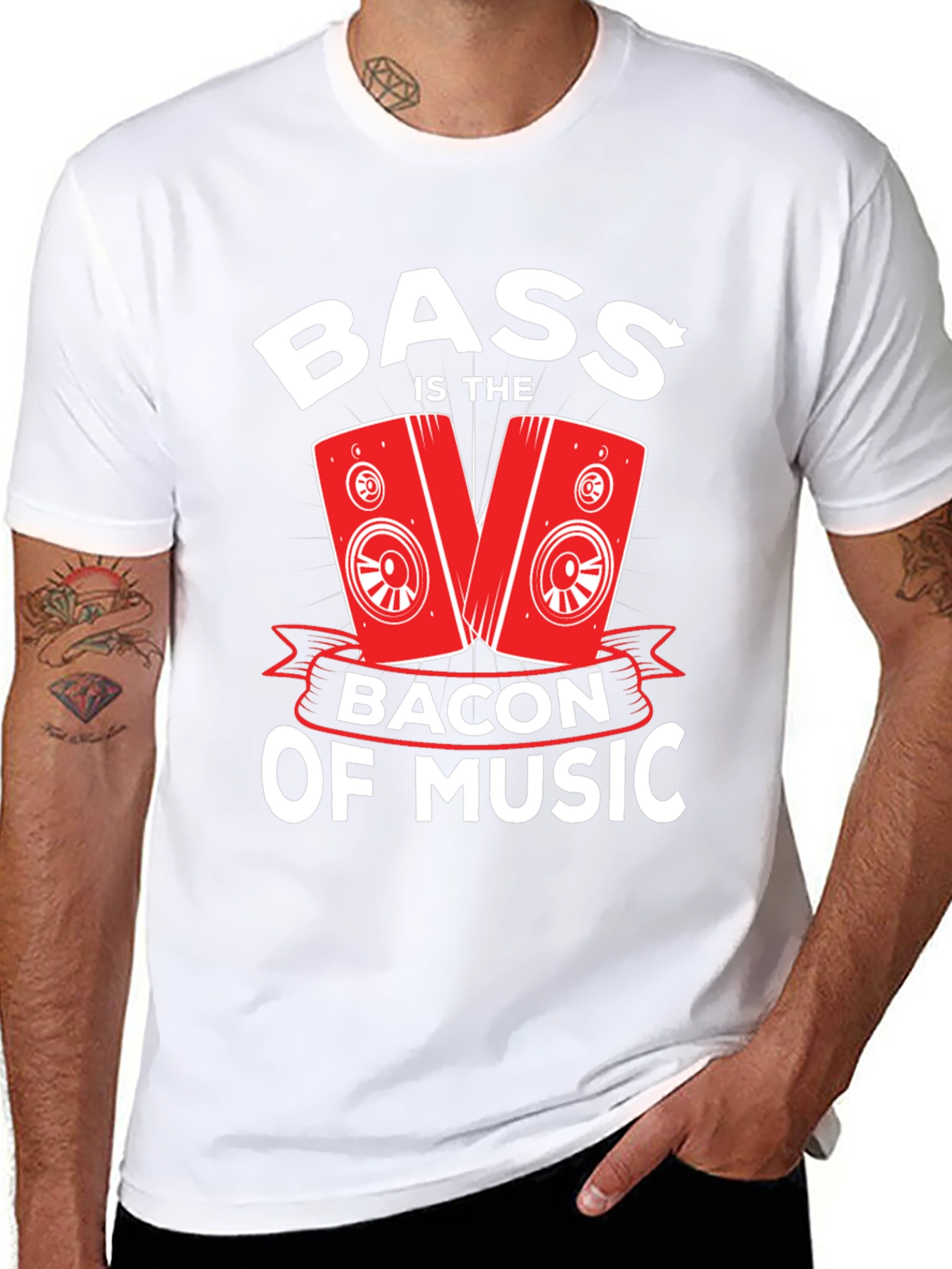 Black Bass Is The Bacon Of Music T-Shirt view 8