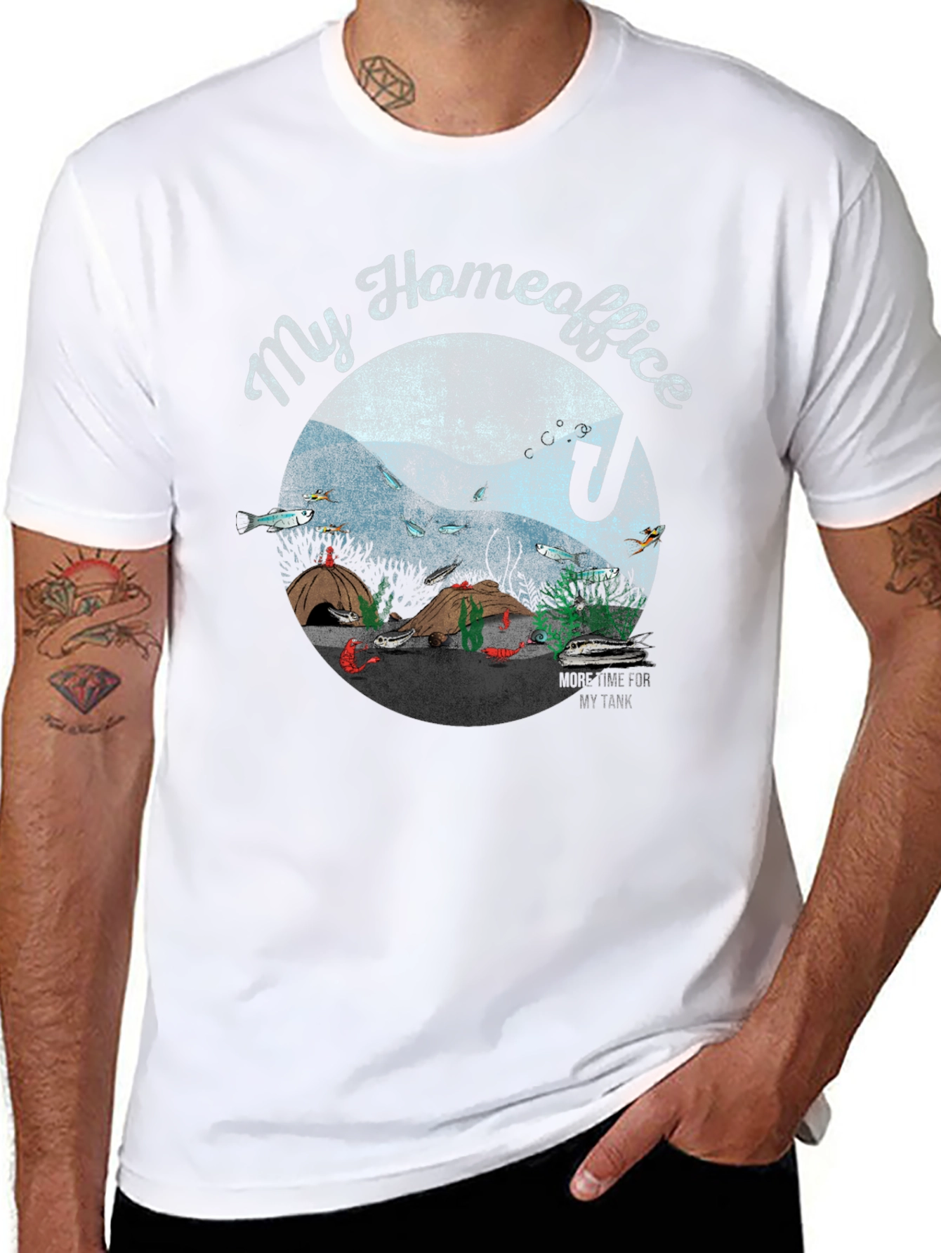 Black My Homeoffice Aquarium Graphic Tee view 8