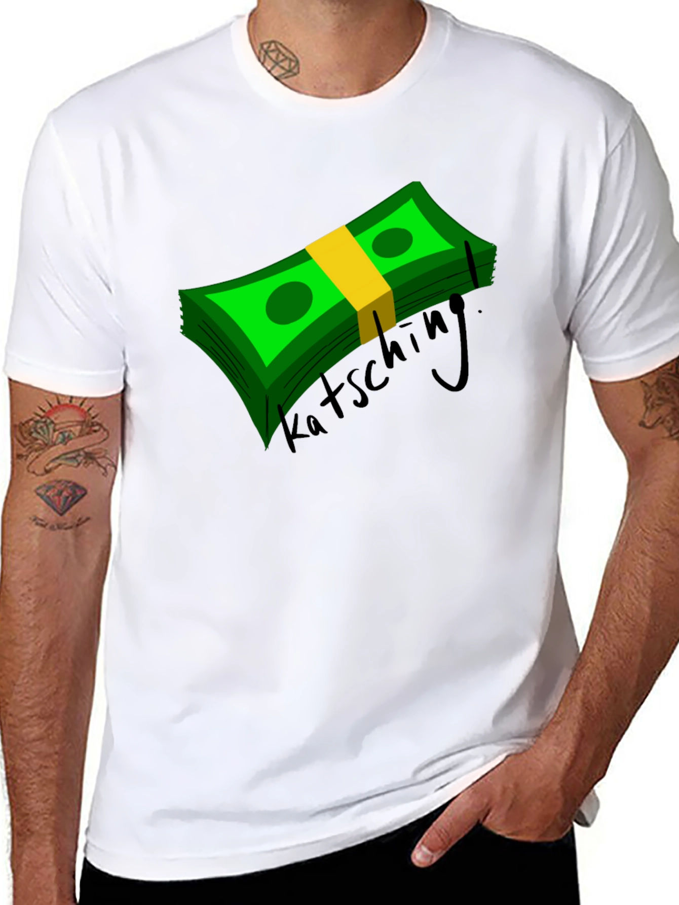 Black Katsching Money Graphic Tee - Black view 8