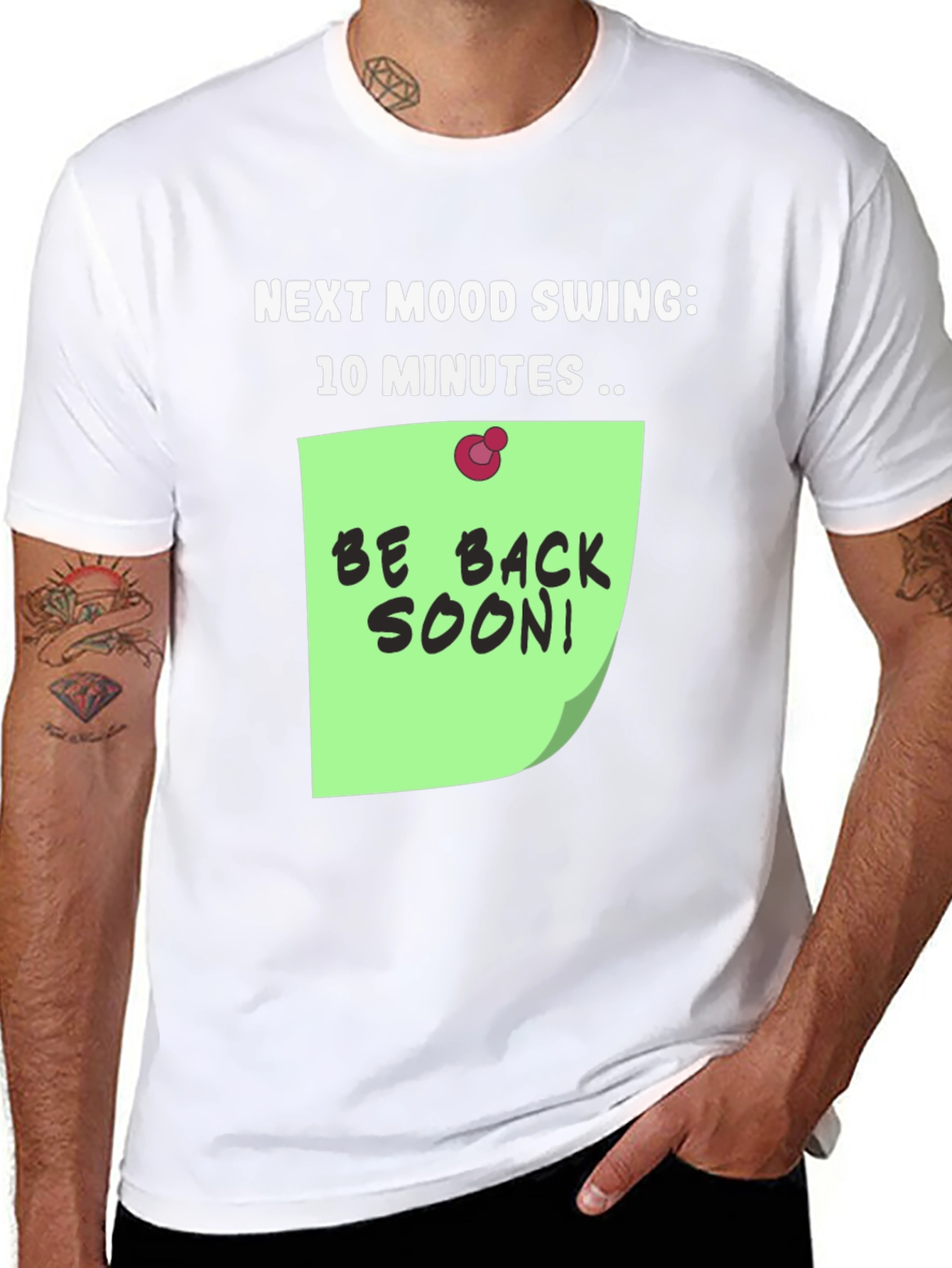 Black Humorous "Next Mood Swing" T-Shirt view 8