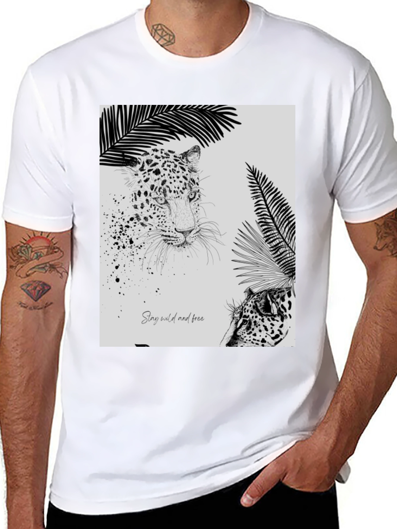 Stay Wild Leopard Graphic Tee - 8