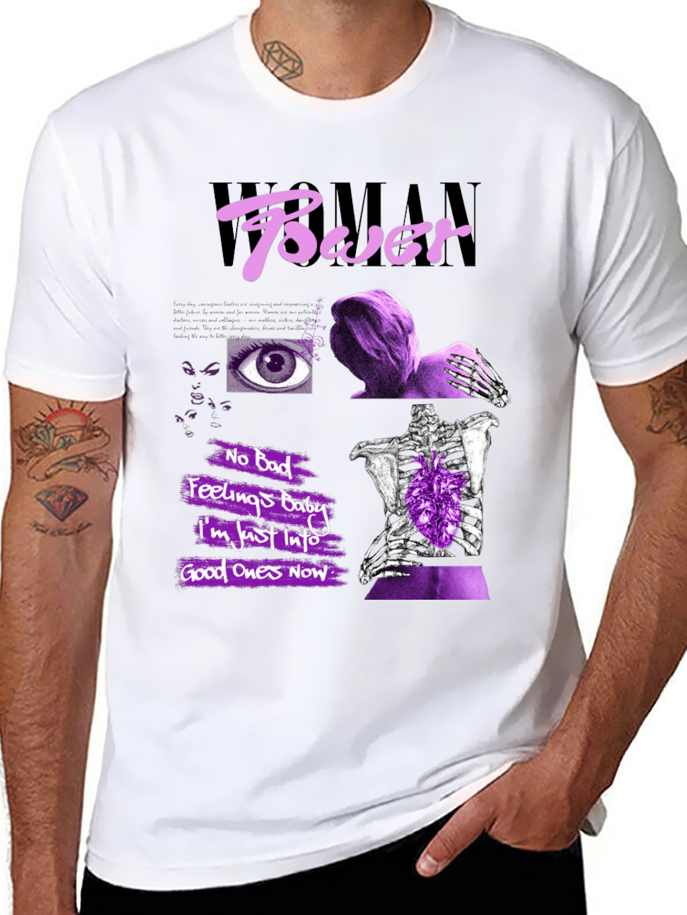 Woman Power Graphic Print T-Shirt - 8