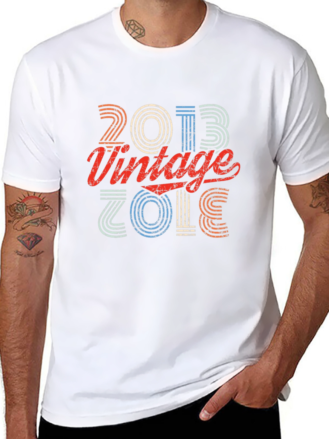 Vintage 2013 Graphic T-Shirt - Retro Birthday Tee - 8