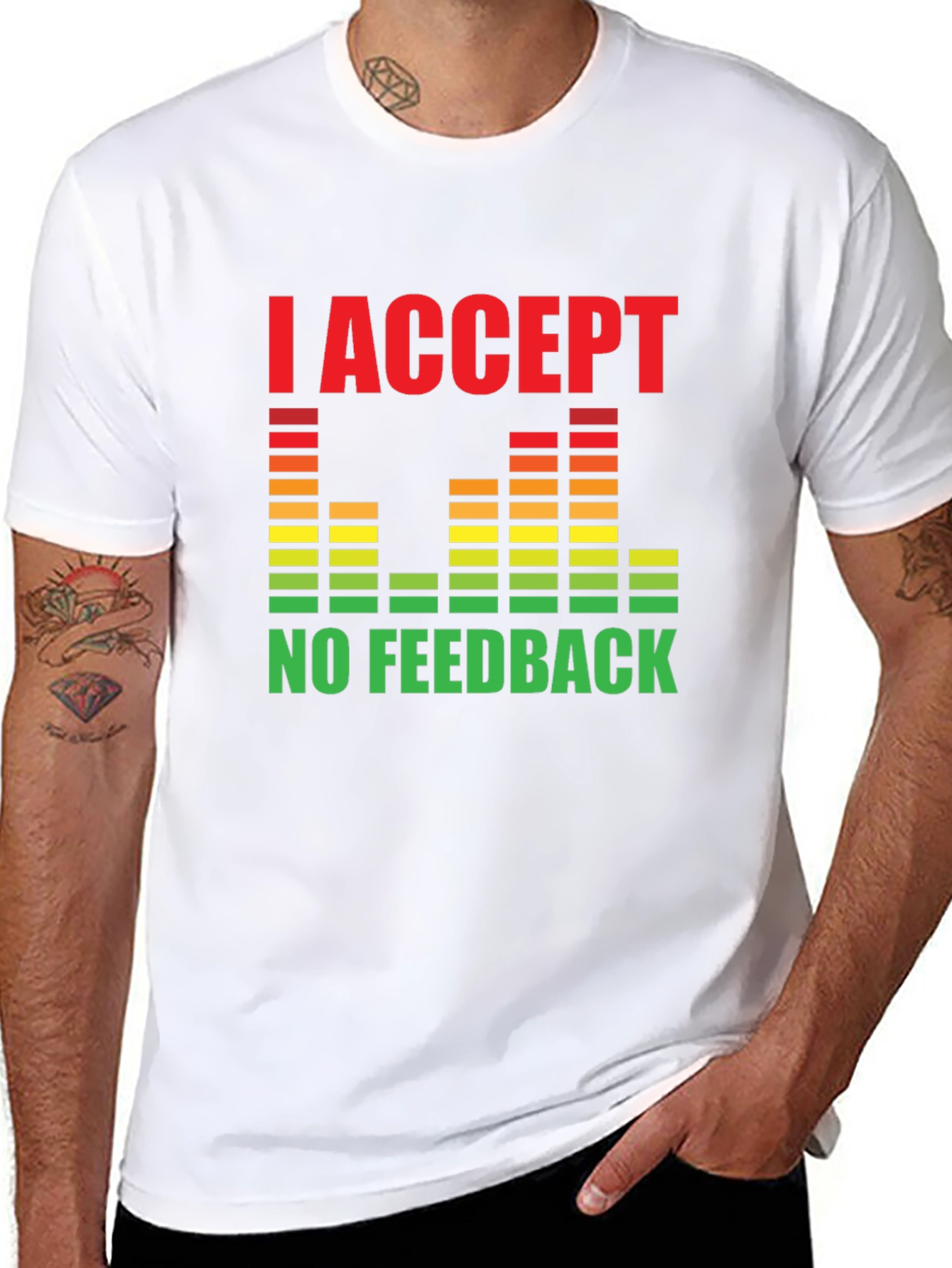 Black I Accept No Feedback Graphic Tee - Black view 8
