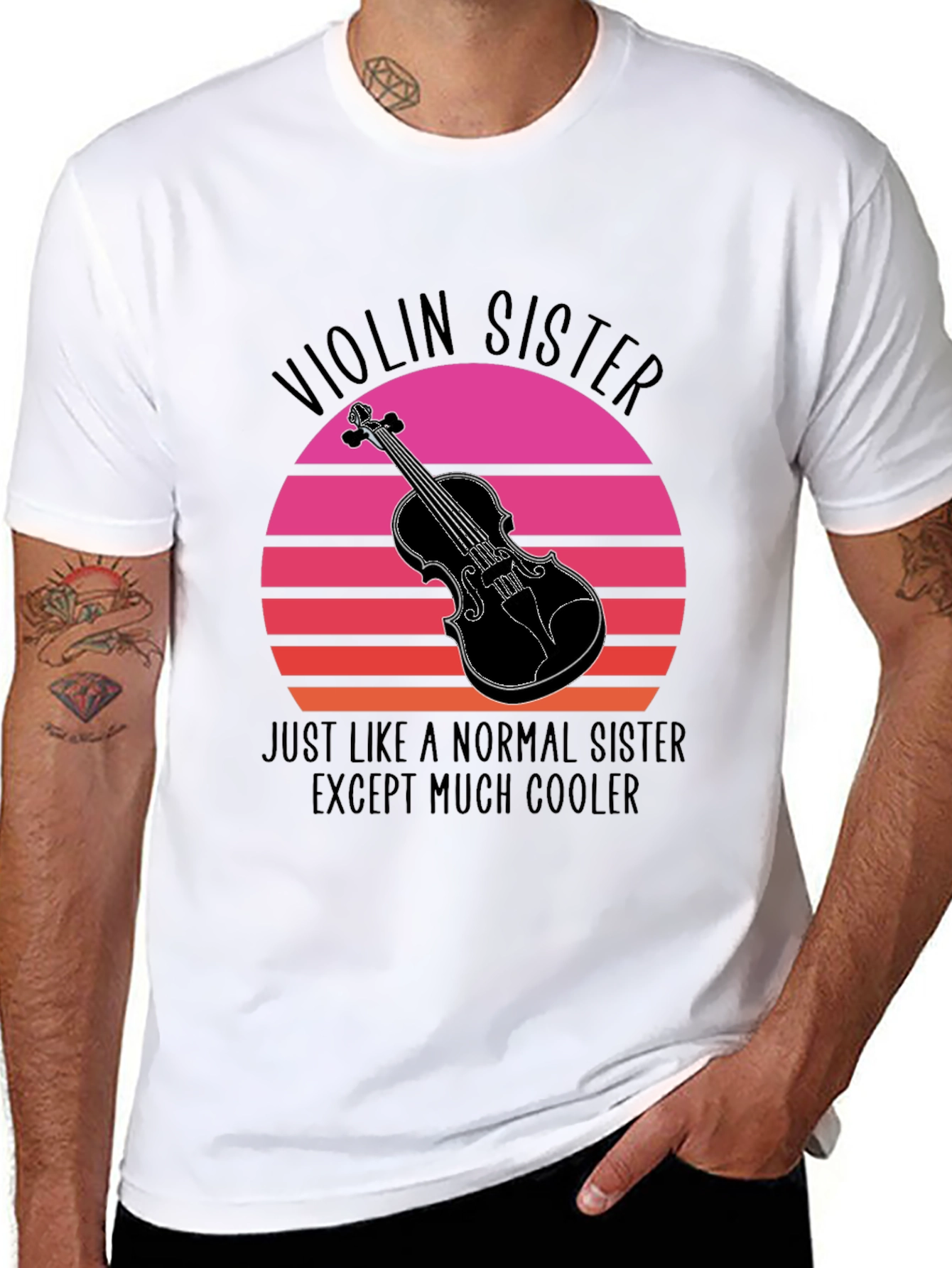 Black Violin Sister T-Shirt: Cool Music Lover Tee view 8