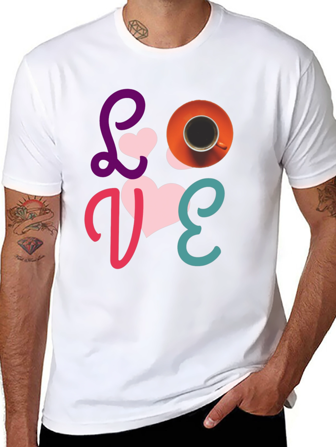 Black Love Coffee T-Shirt - Fun Graphic Tee view 8