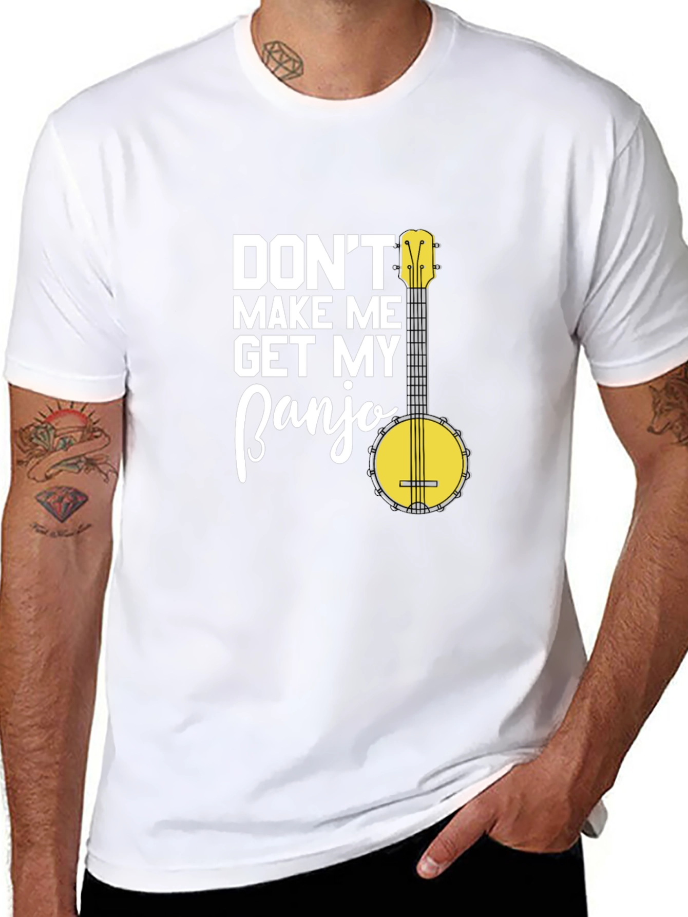 Black Don't Make Me Get My Banjo Graphic T-Shirt view 8
