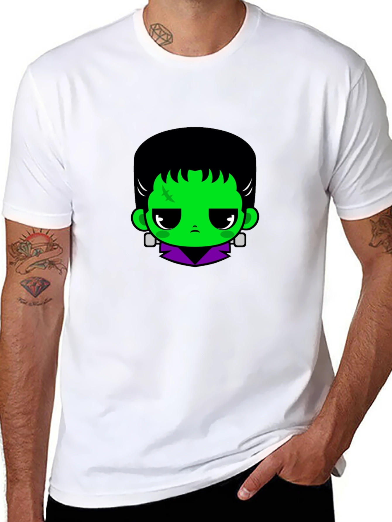Black Frankenstein Graphic T-Shirt view 8