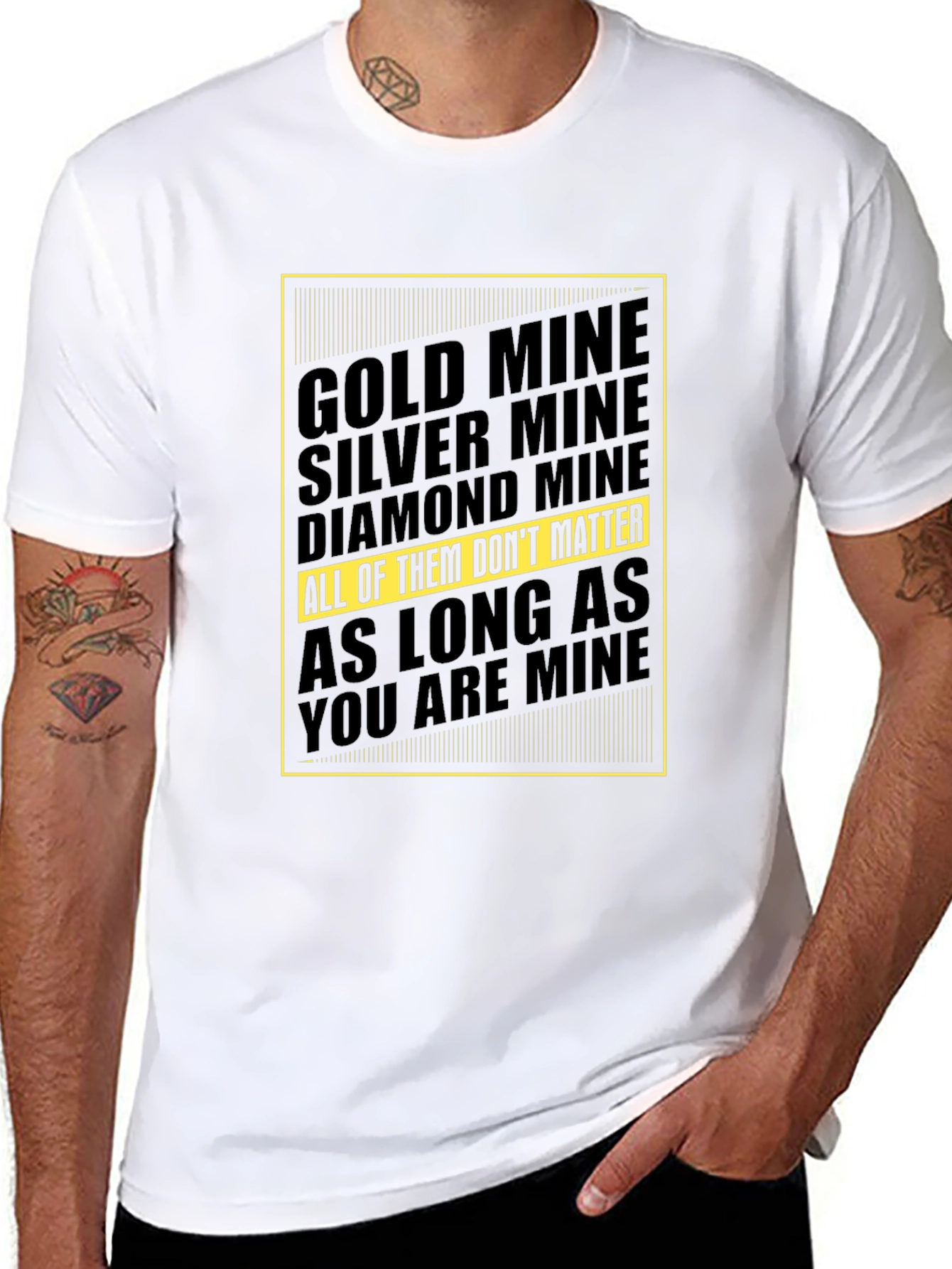 Black Mine Graphic Tee - Gold, Silver, Diamond view 8