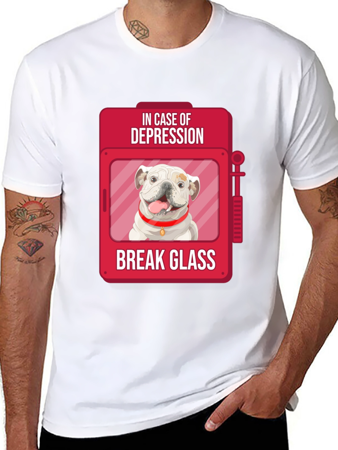 Black Depression Relief Dog T-Shirt - Break Glass view 8