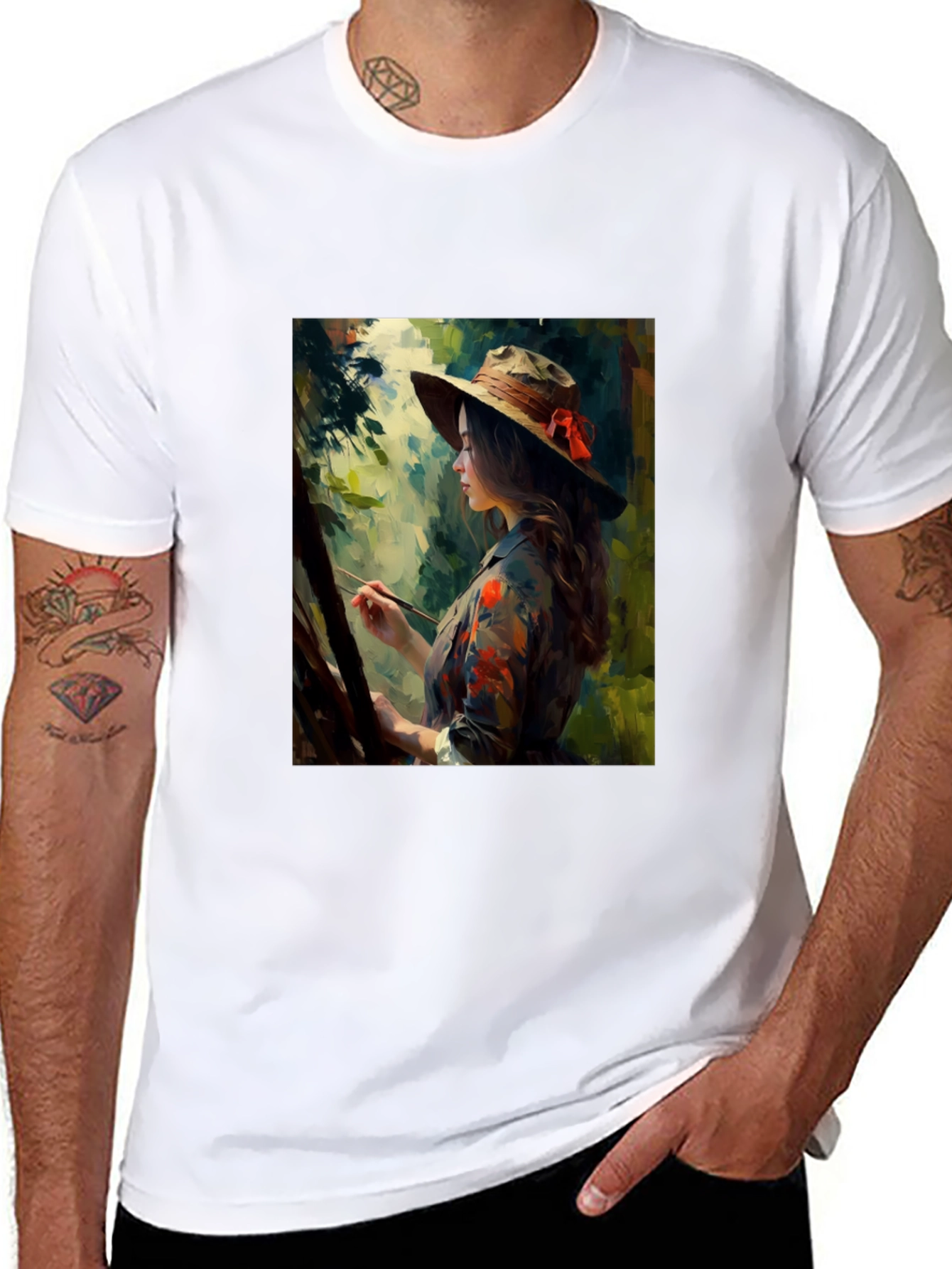 Black Artist Graphic Tee - Unisex Black T-Shirt view 8