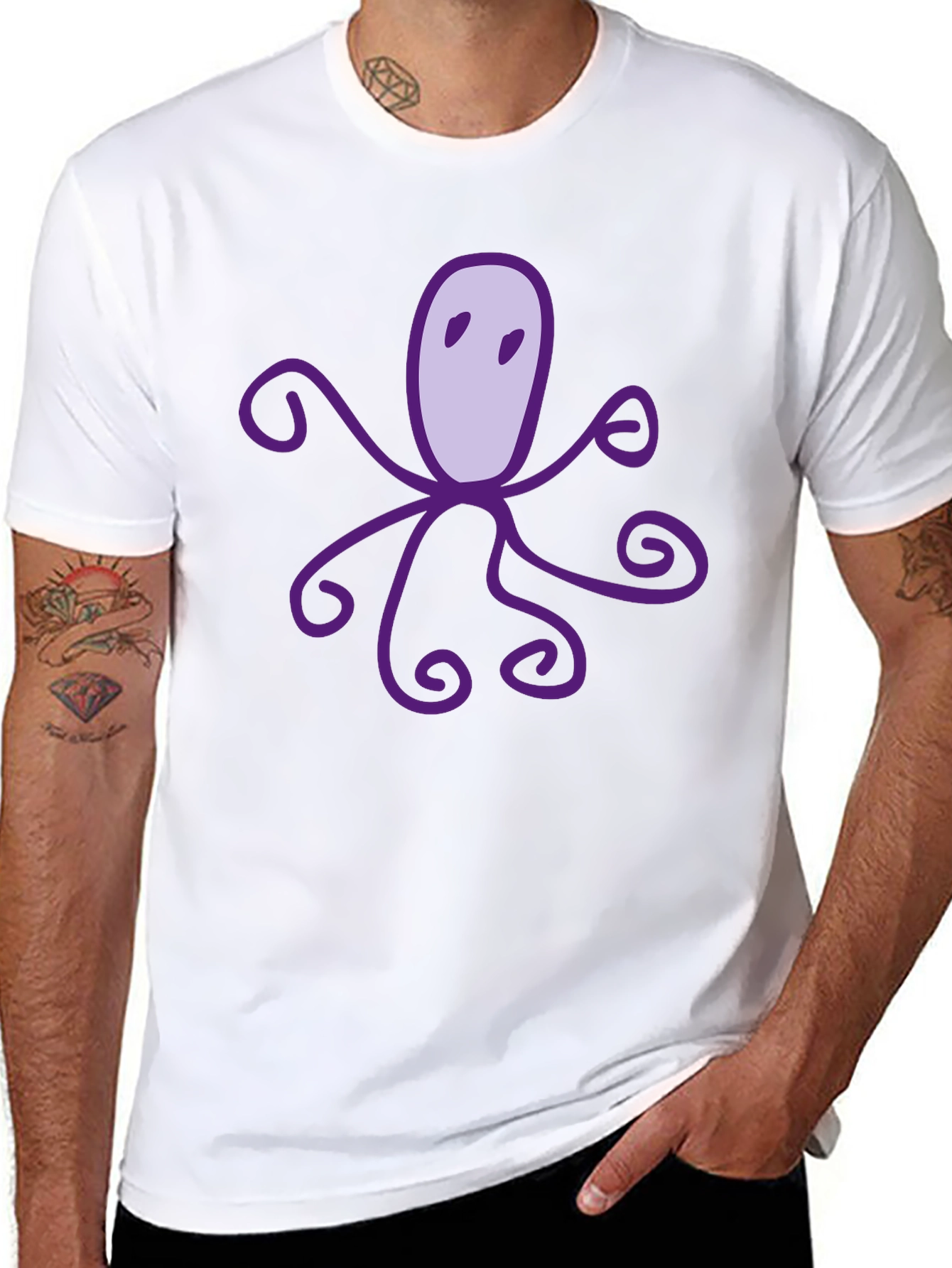 Black Octopus Graphic T-Shirt - Soft Cotton Tee view 8
