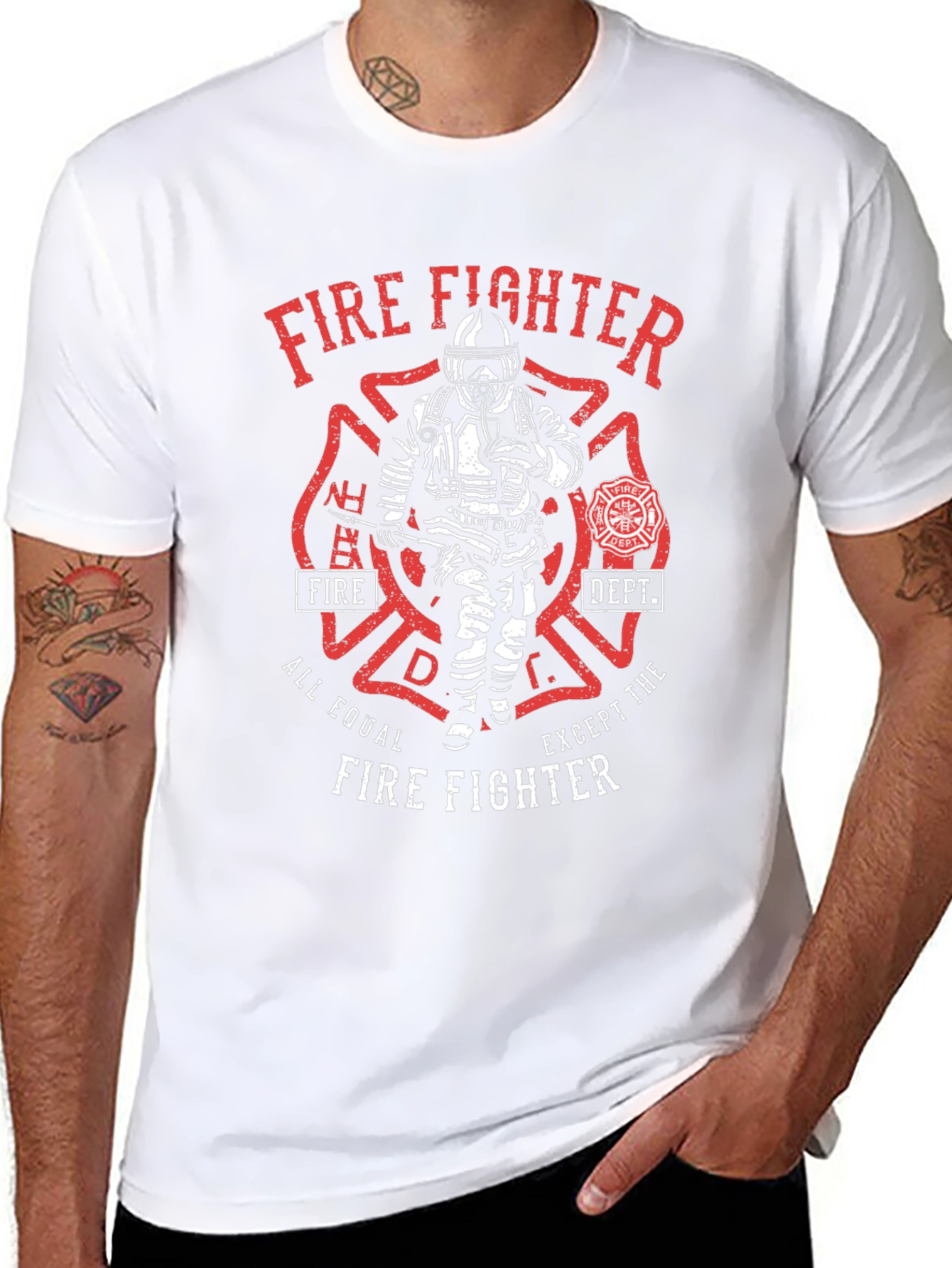 Firefighter T-Shirt - All Equal Except The Firefighter - 8