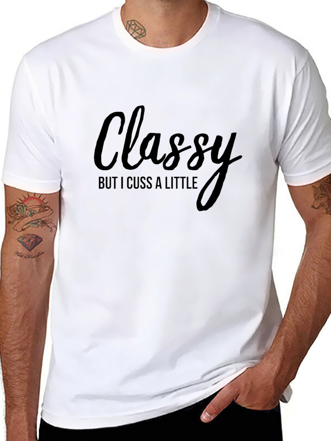 Black Classy But I Cuss a Little - Graphic T-Shirt view 8