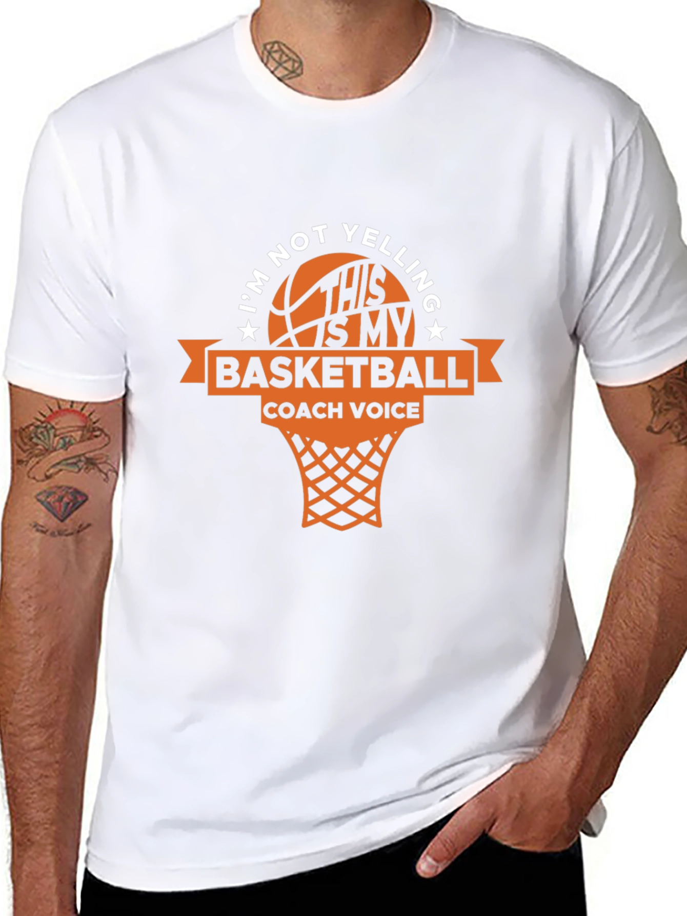 Black Basketball Coach Voice Graphic Tee view 8