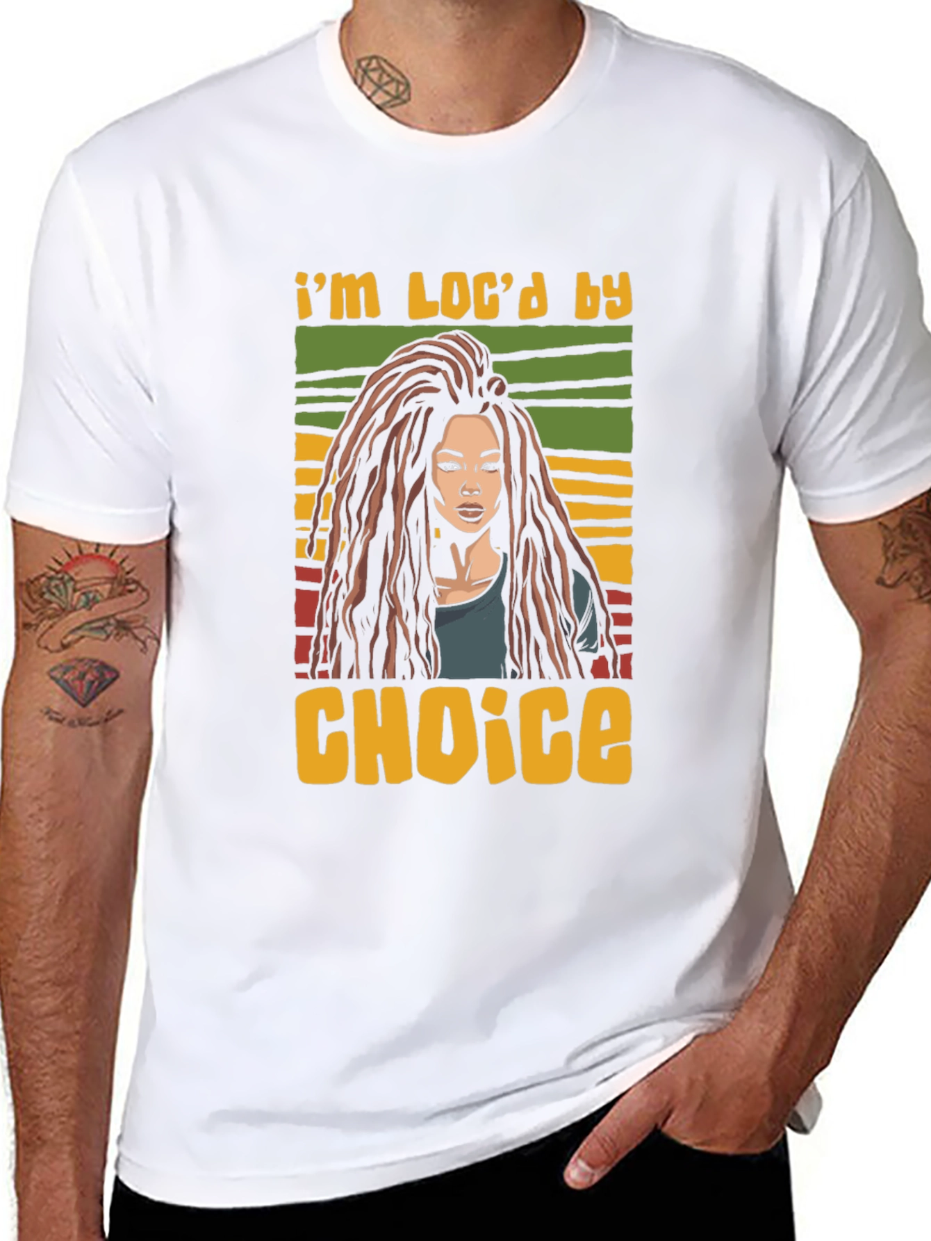 Black I'm Loc'd By Choice Graphic Tee view 8