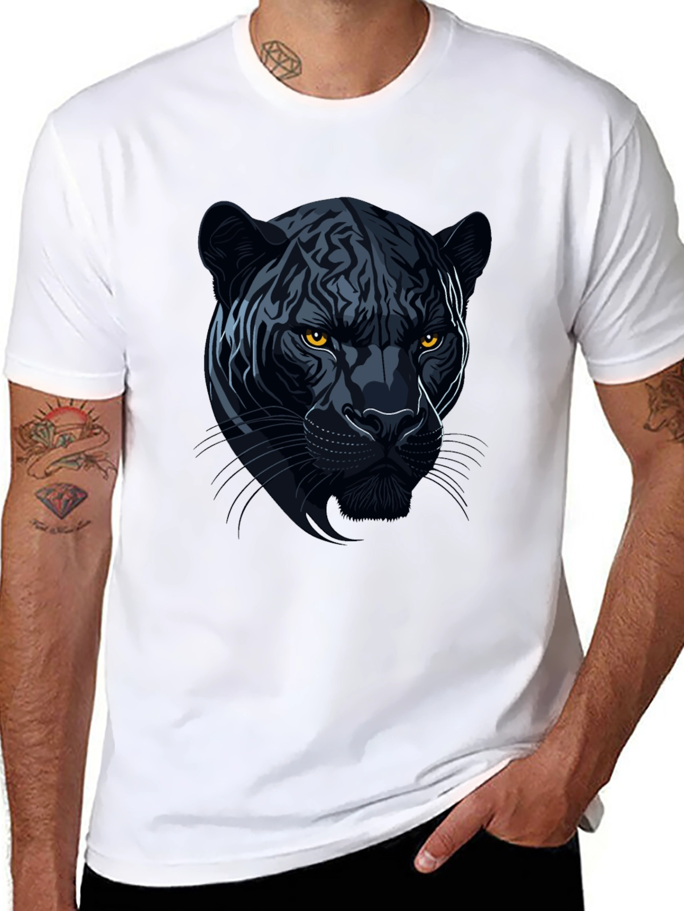 Black Black Panther Graphic Tee - Mens Casual view 8