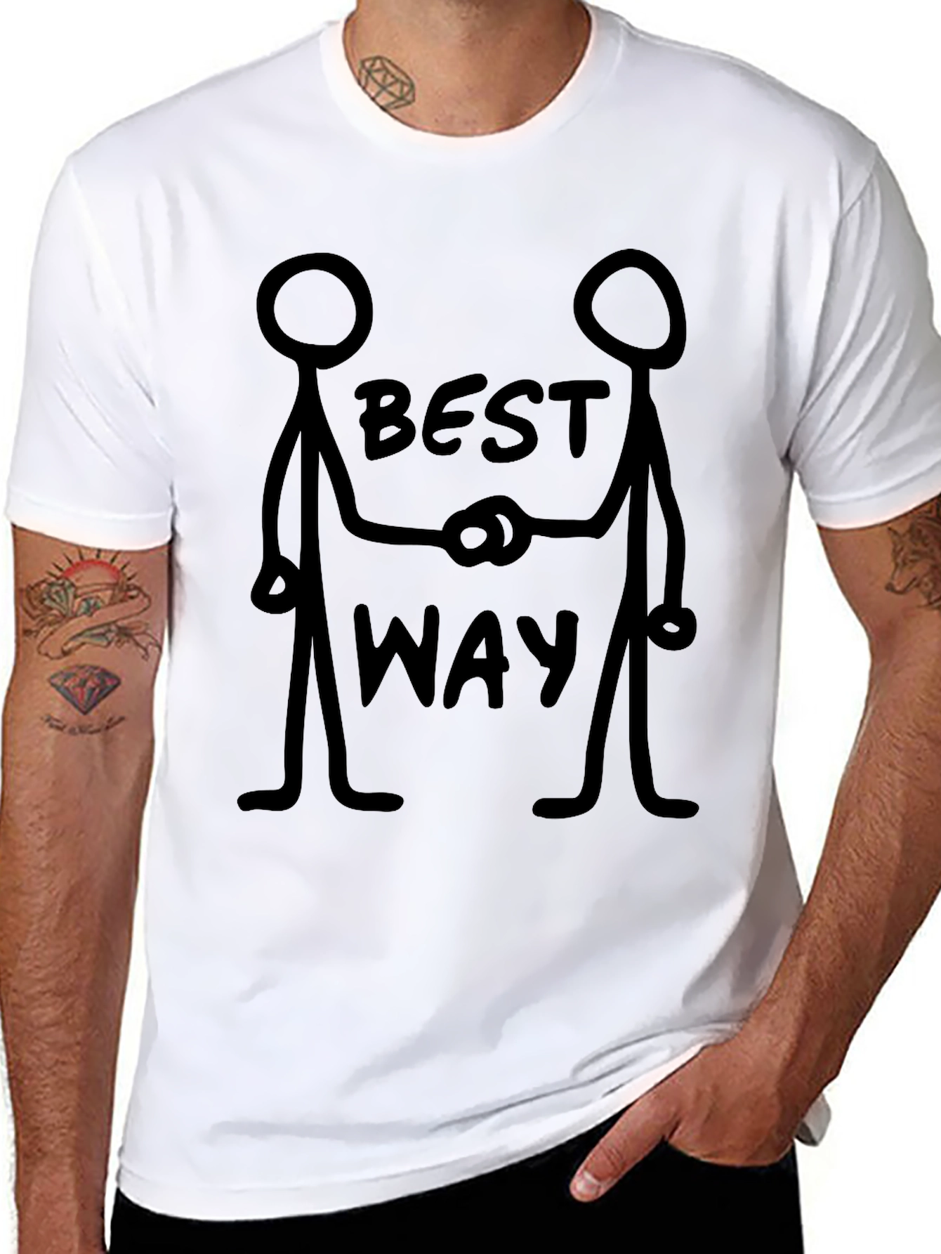 Black Best Way Graphic T-Shirt - Black view 8