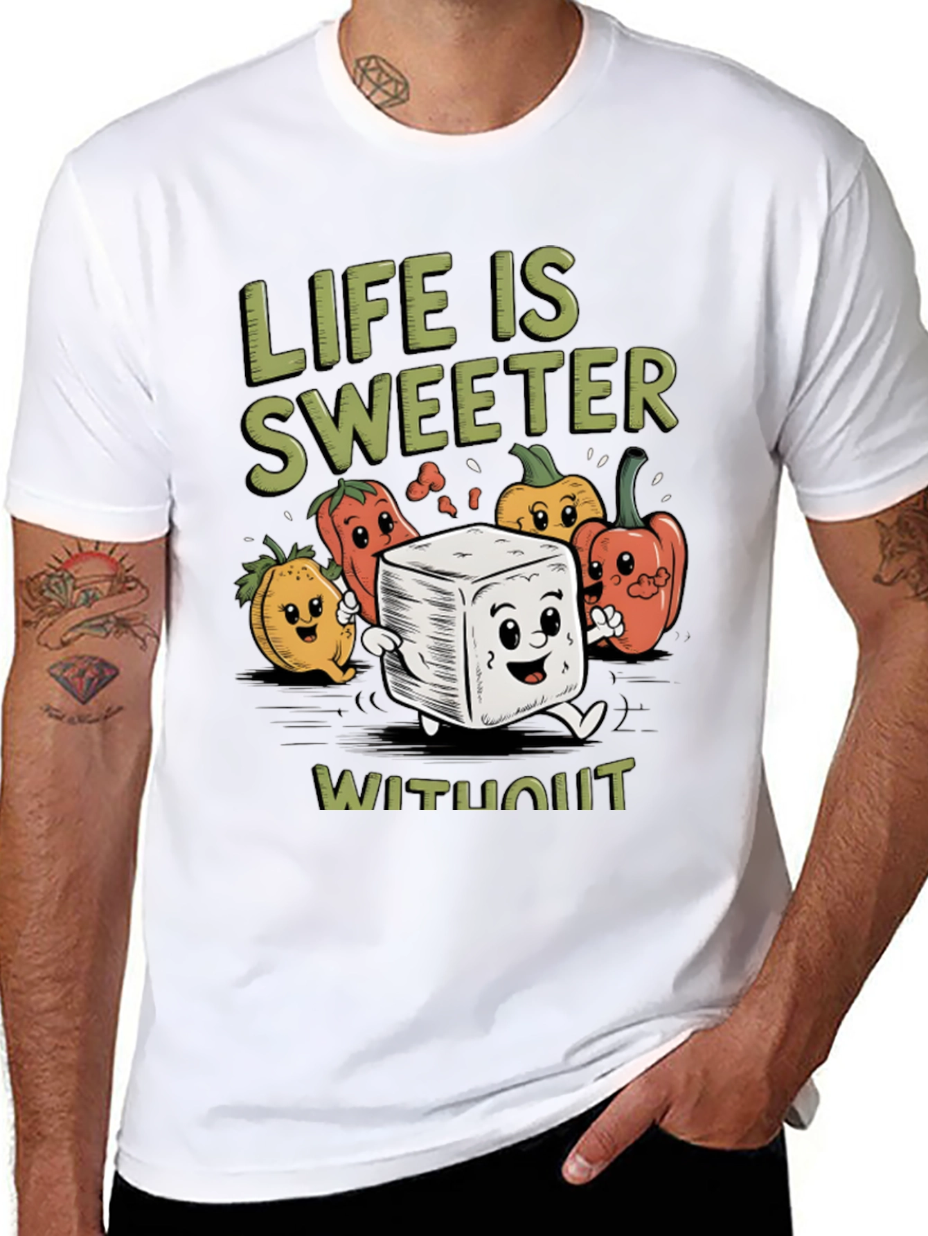 Black Life is Sweeter T-Shirt - Sugar Free Humor Tee view 8