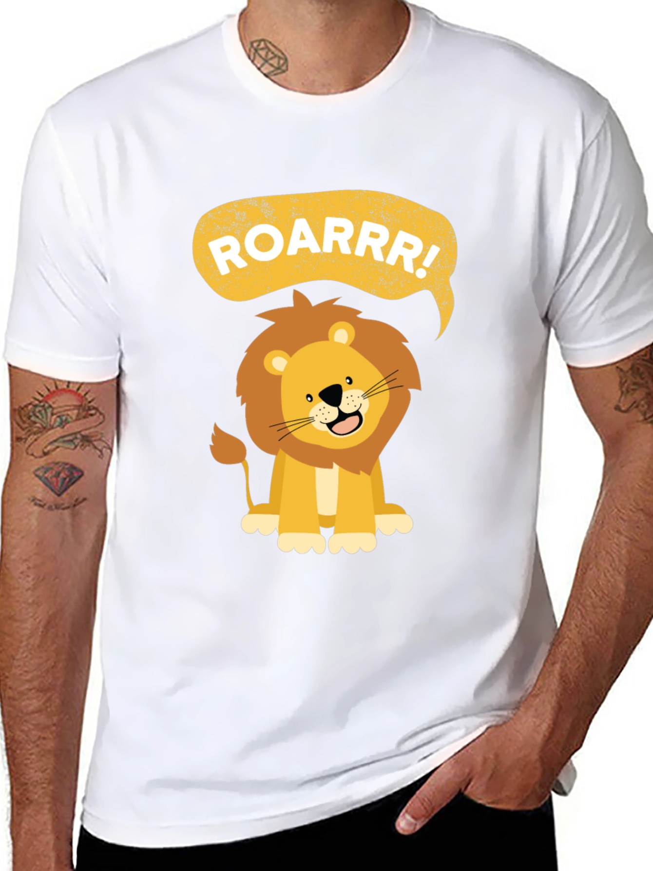 Black Lion "ROARRR" Graphic T-Shirt view 8