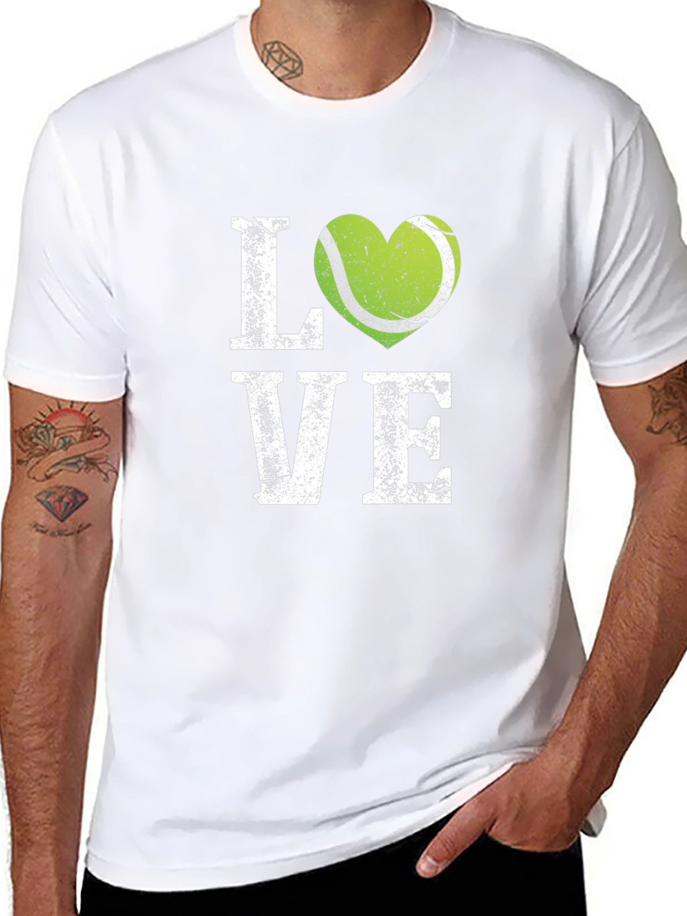 Black Tennis Love Graphic T-Shirt view 8