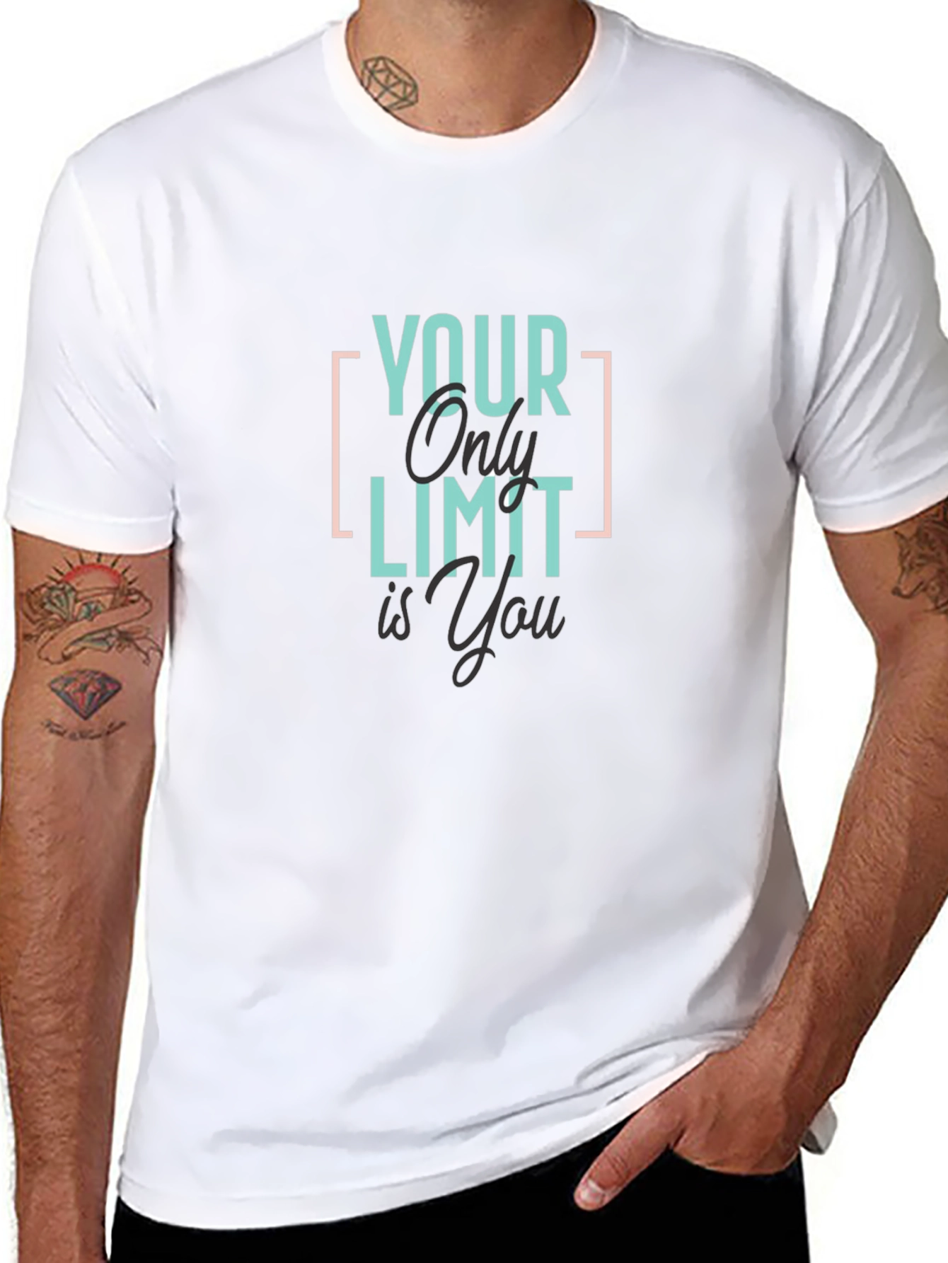 Black Your Only Limit Is You Graphic T-Shirt - Black view 8