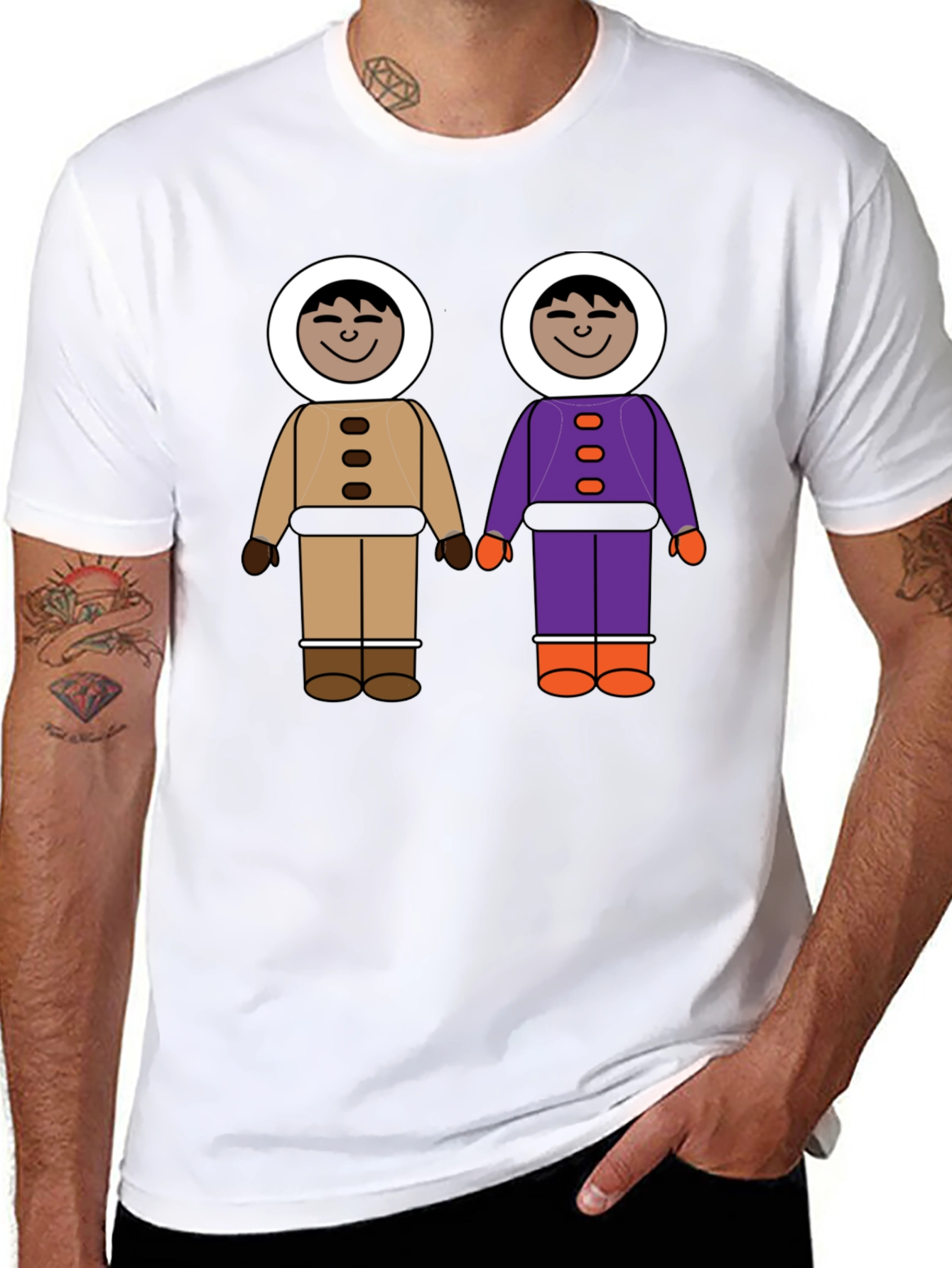 Black Novel Cartoon Friends Graphic T-Shirt view 8