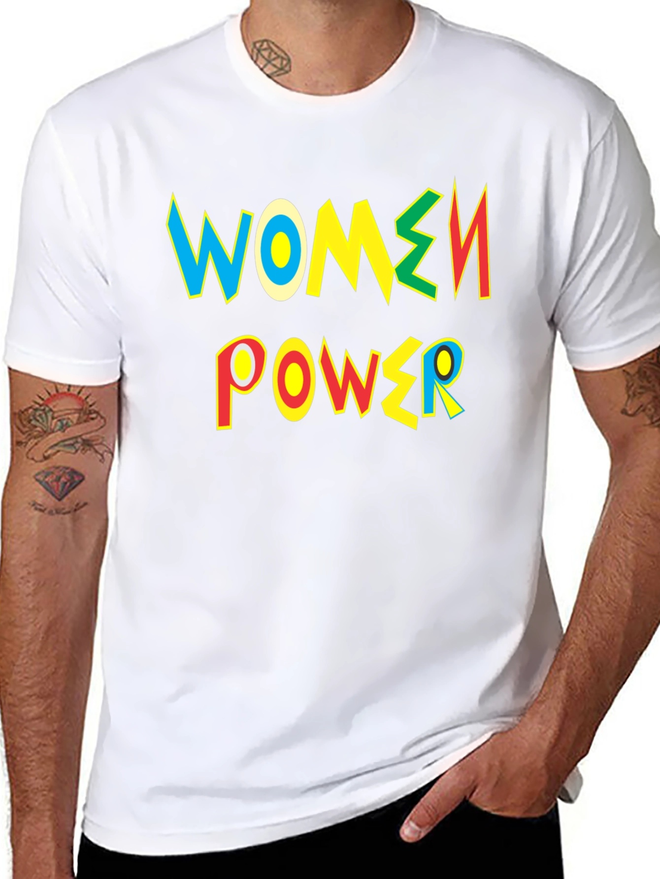Black Women Power Black T-Shirt - Colorful Graphic Tee view 8
