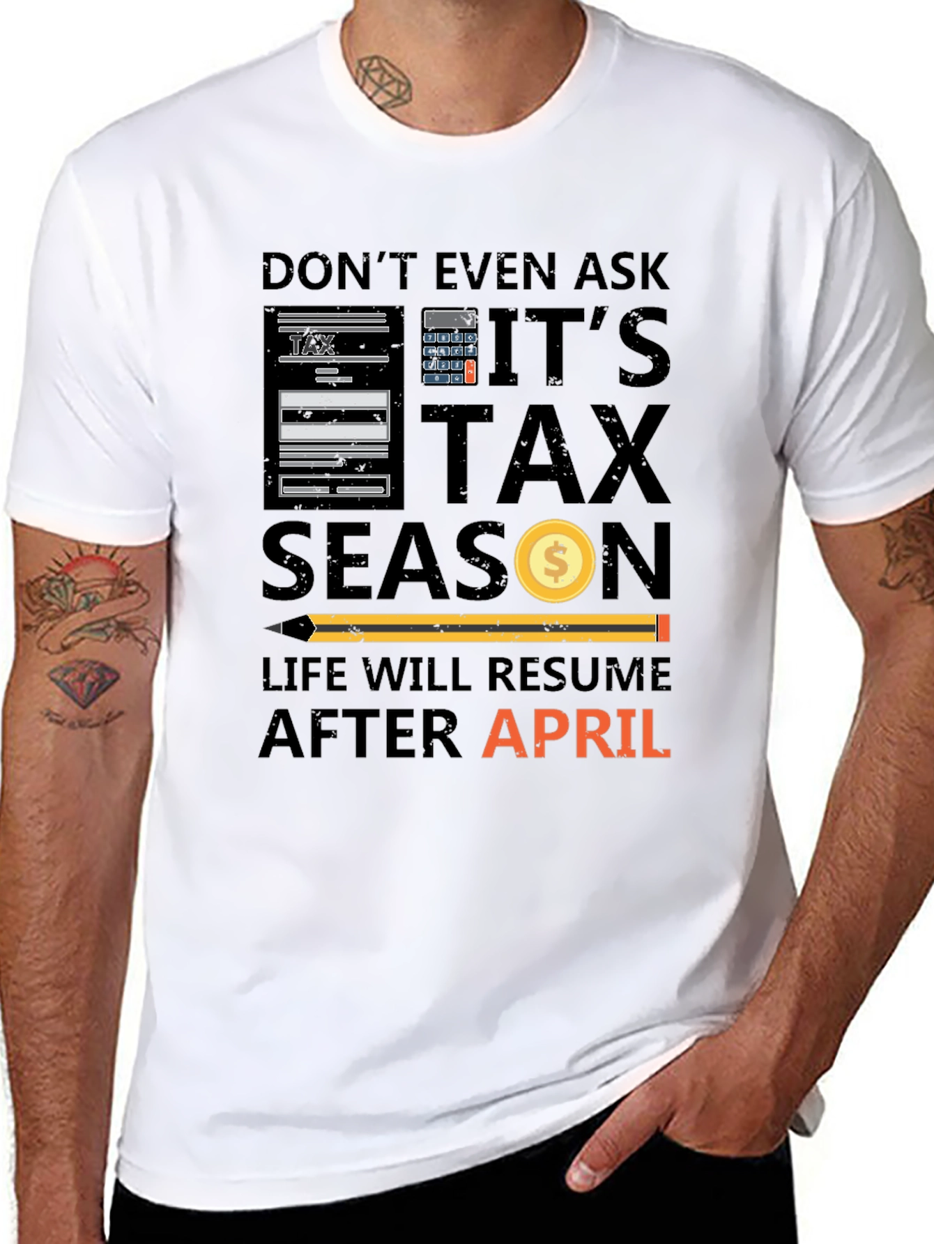 Black Don't Ask Tax Season T-Shirt view 8