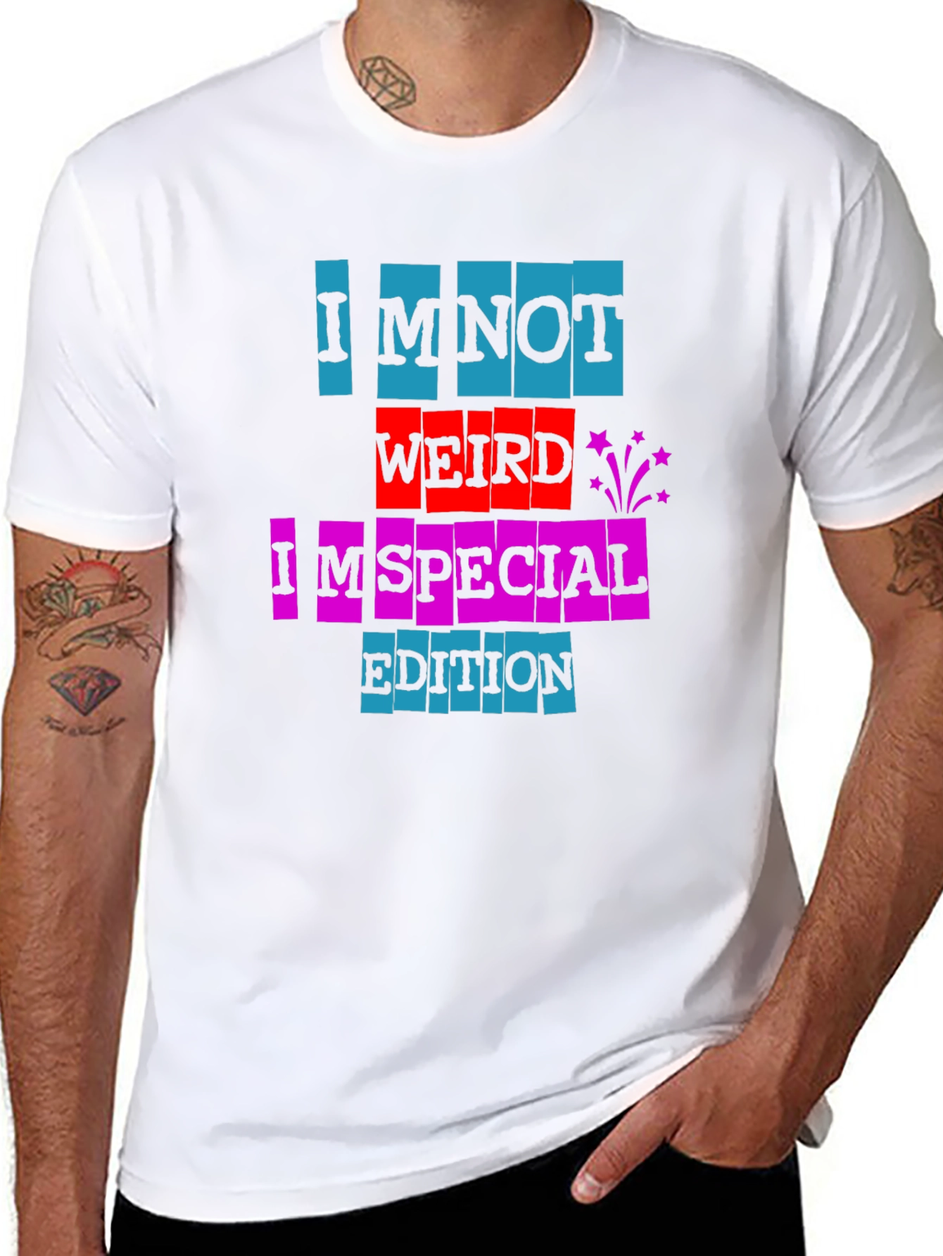 Black I'm Not Weird I'm Special Edition T-Shirt view 8
