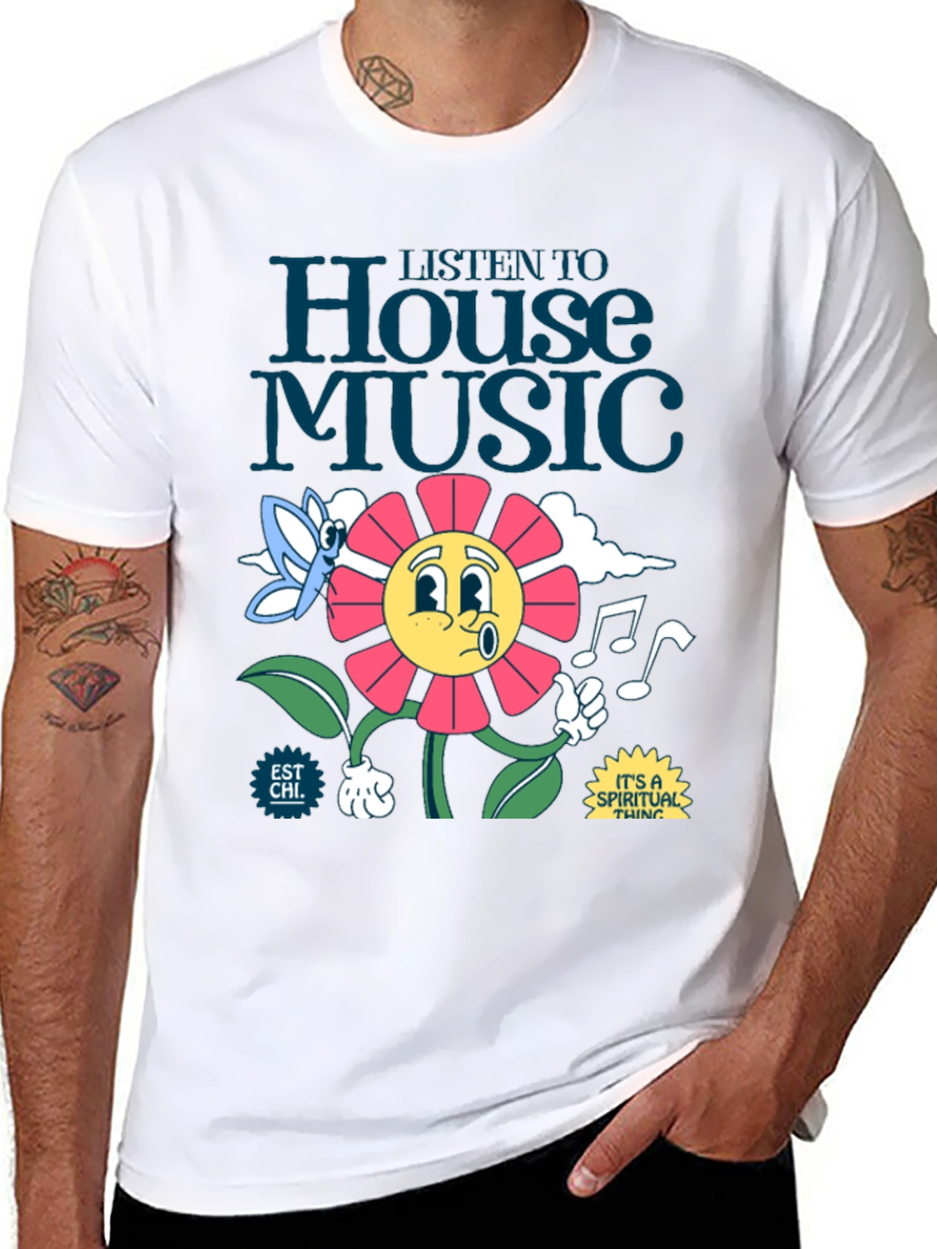 Black House Music Graphic Tee - Spiritual Vibe view 8