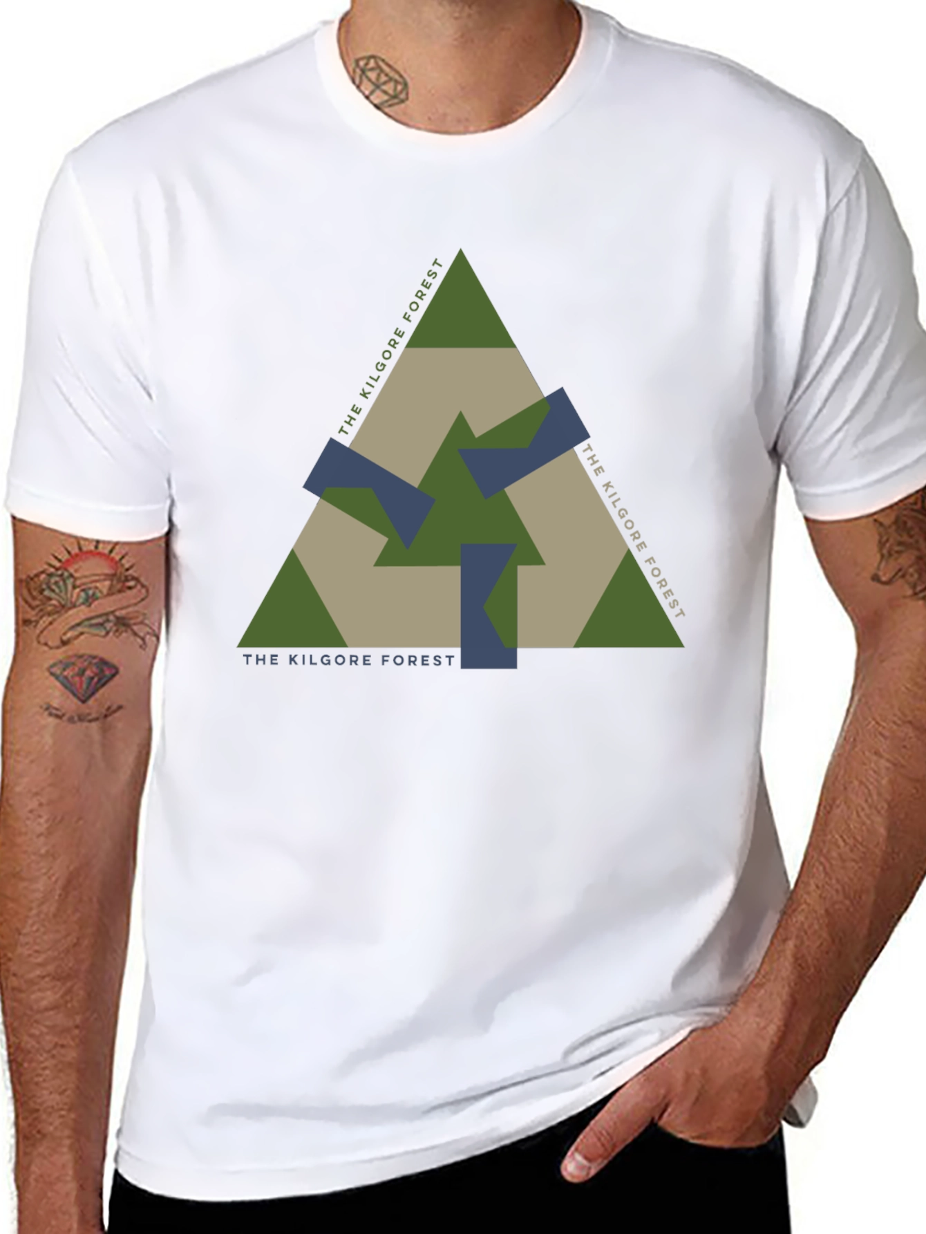 Black The Kilgore Forest Graphic T-Shirt - Nature Inspired Design view 8