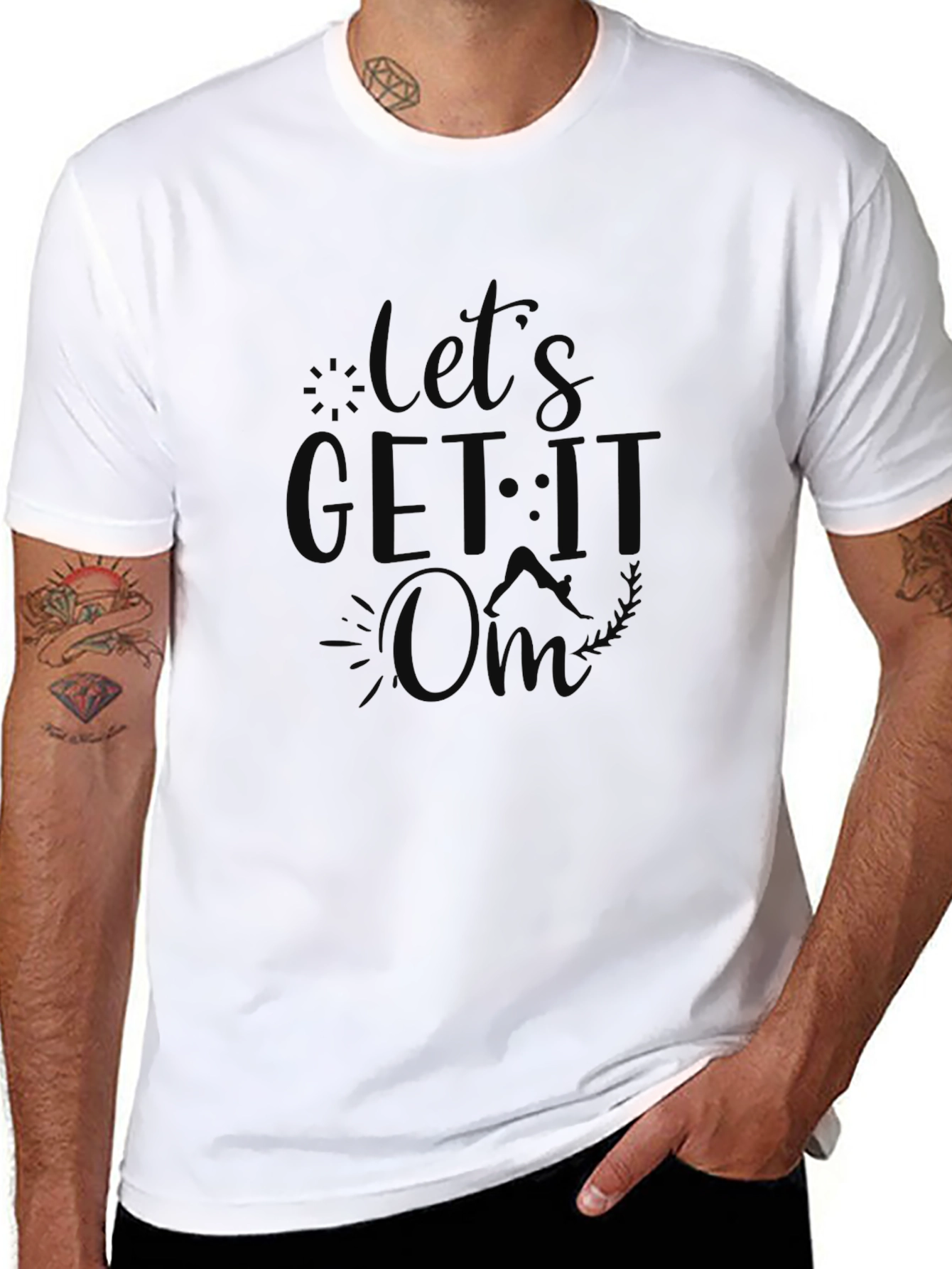 Black Let's Get It On Black Graphic Tee view 8