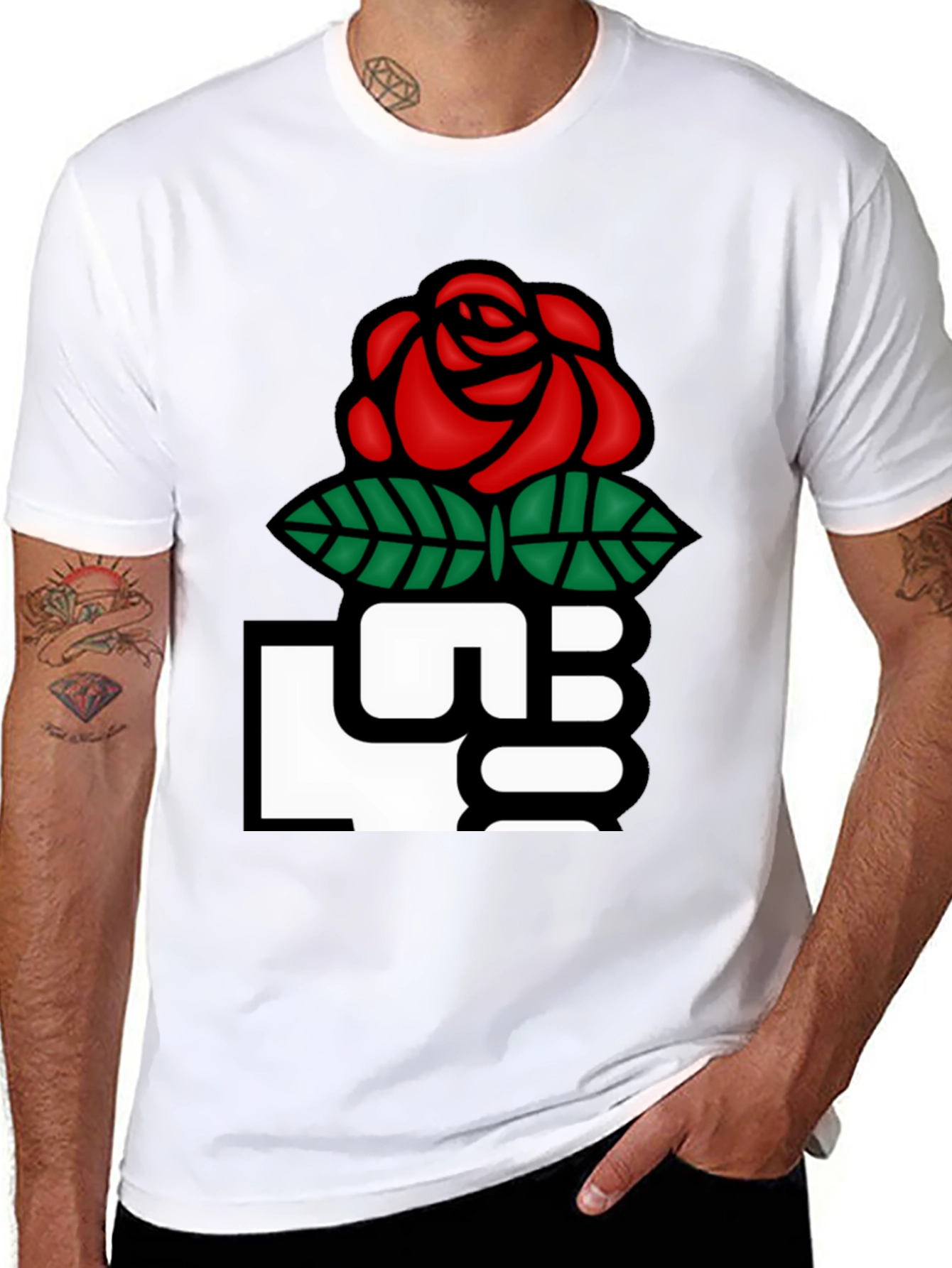 Black Rose Fist Graphic T-Shirt view 8