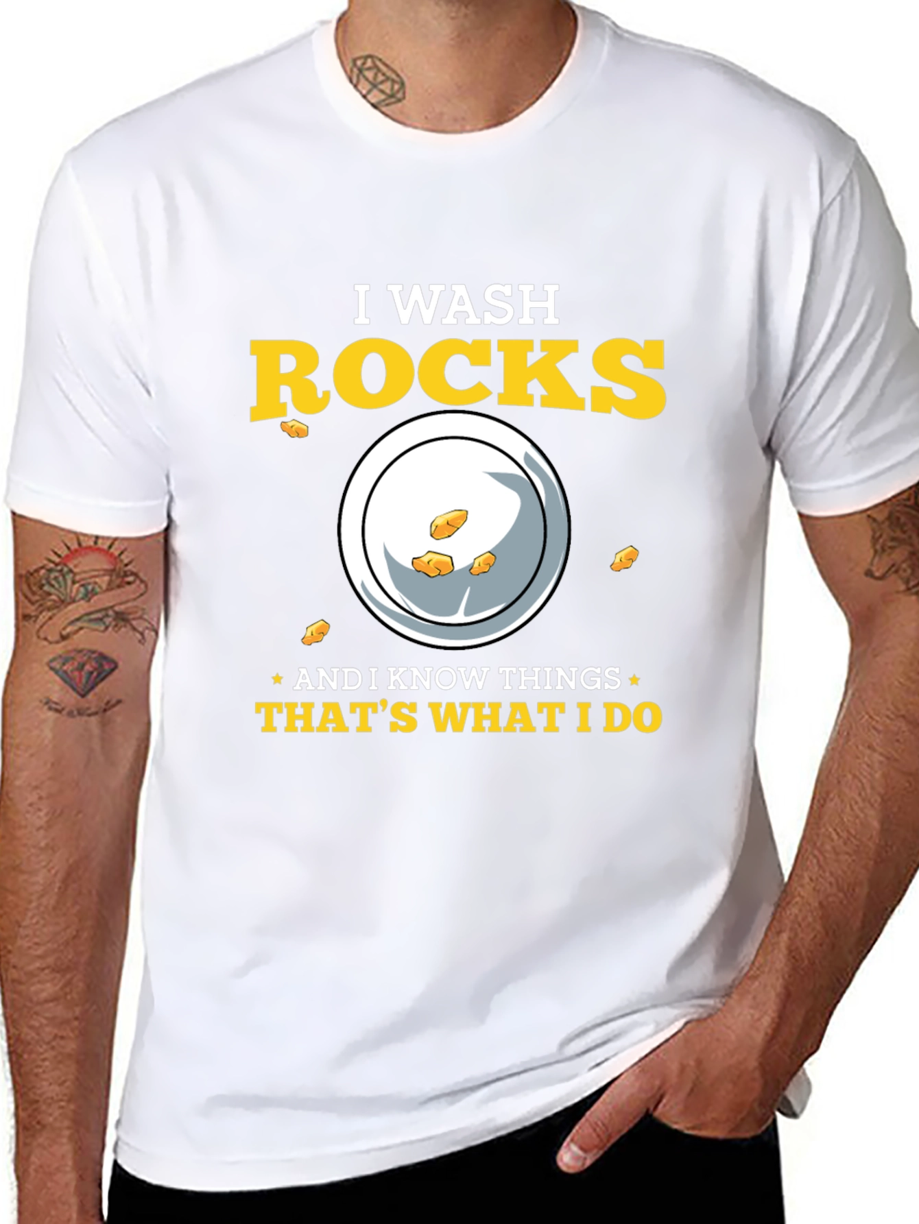 Black I Wash Rocks T-Shirt - Gold Prospecting Tee view 8