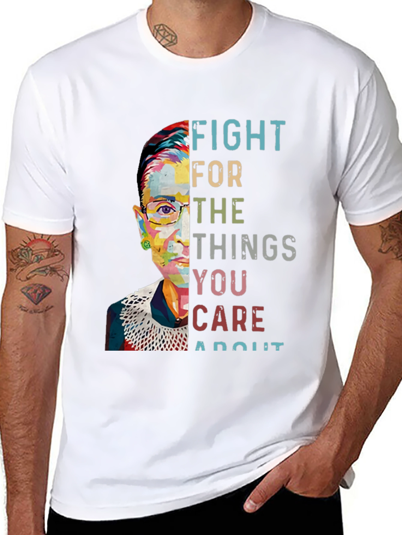 Black Fight For What You Care About T-Shirt view 8