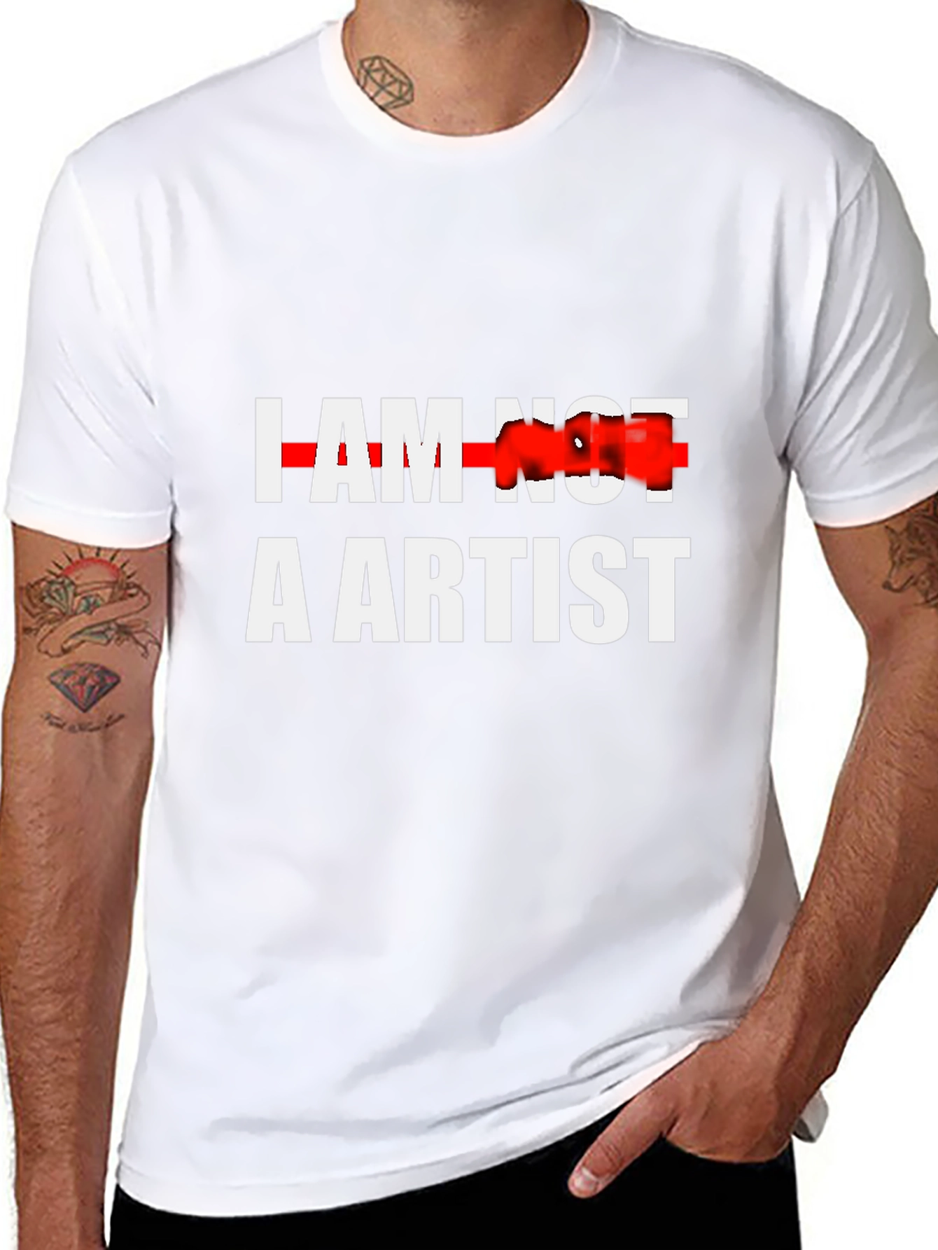 Black I Am Not An Artist Graphic Tee - Bold & Unique view 8