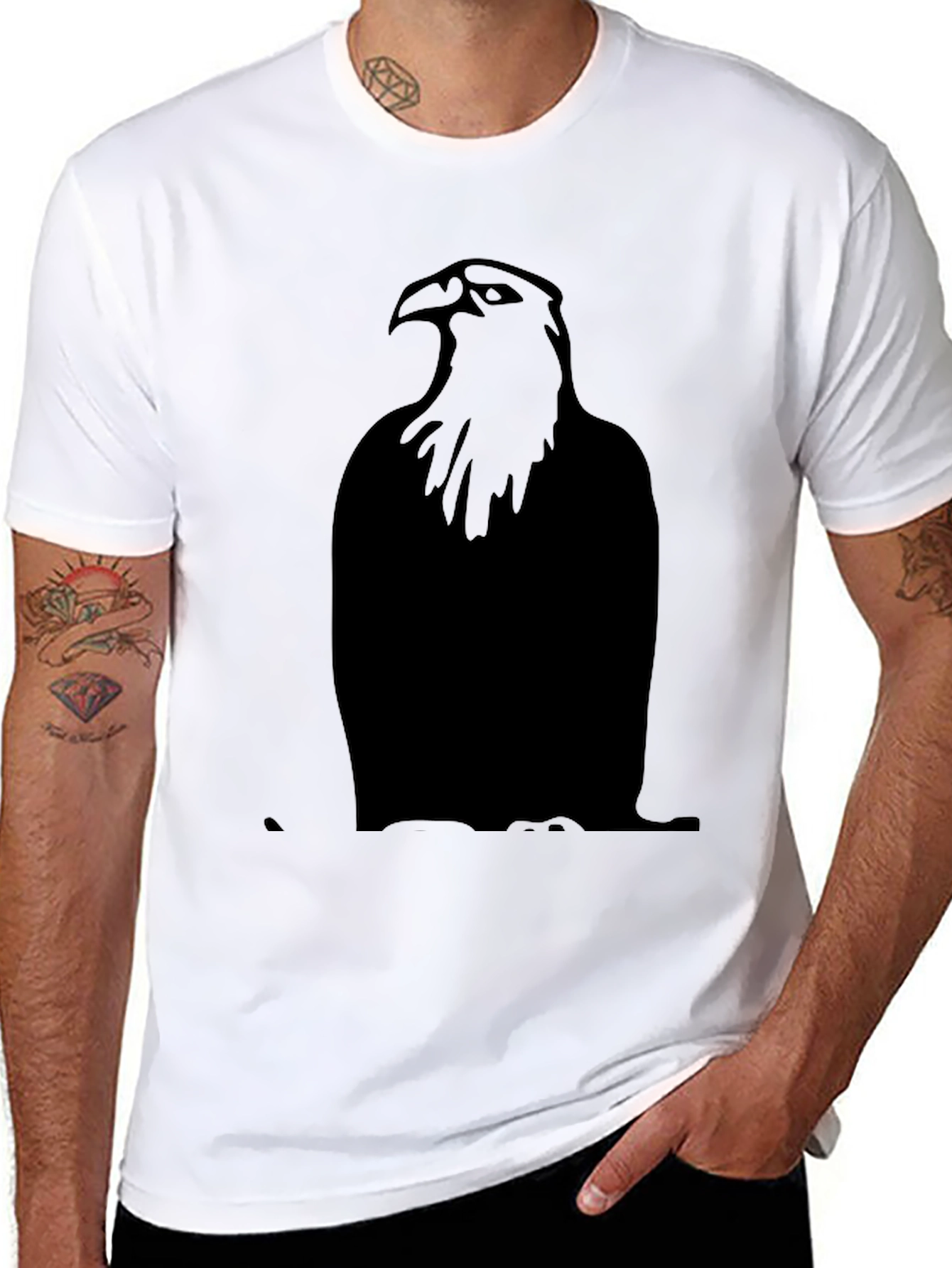 Black Black Eagle Graphic Tee - Stylish Menswear view 8