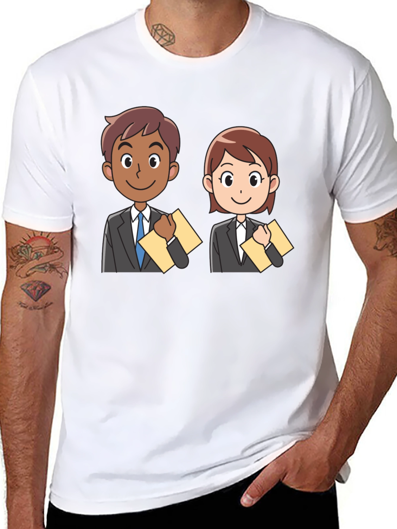Black Cartoon Professionals Graphic Tee view 8