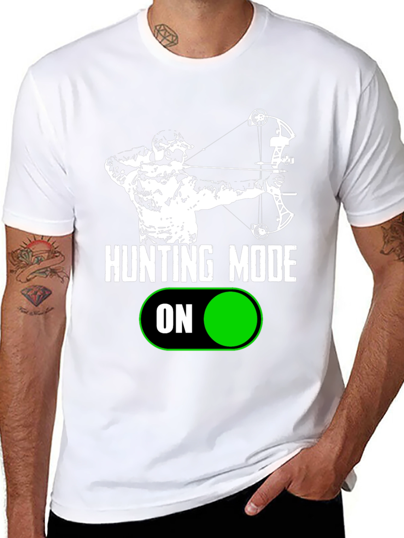 Black Hunting Mode On T-Shirt view 8