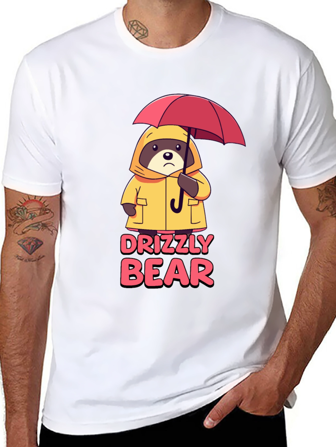 Black Drizzly Bear Graphic Tee - Black T-Shirt view 8