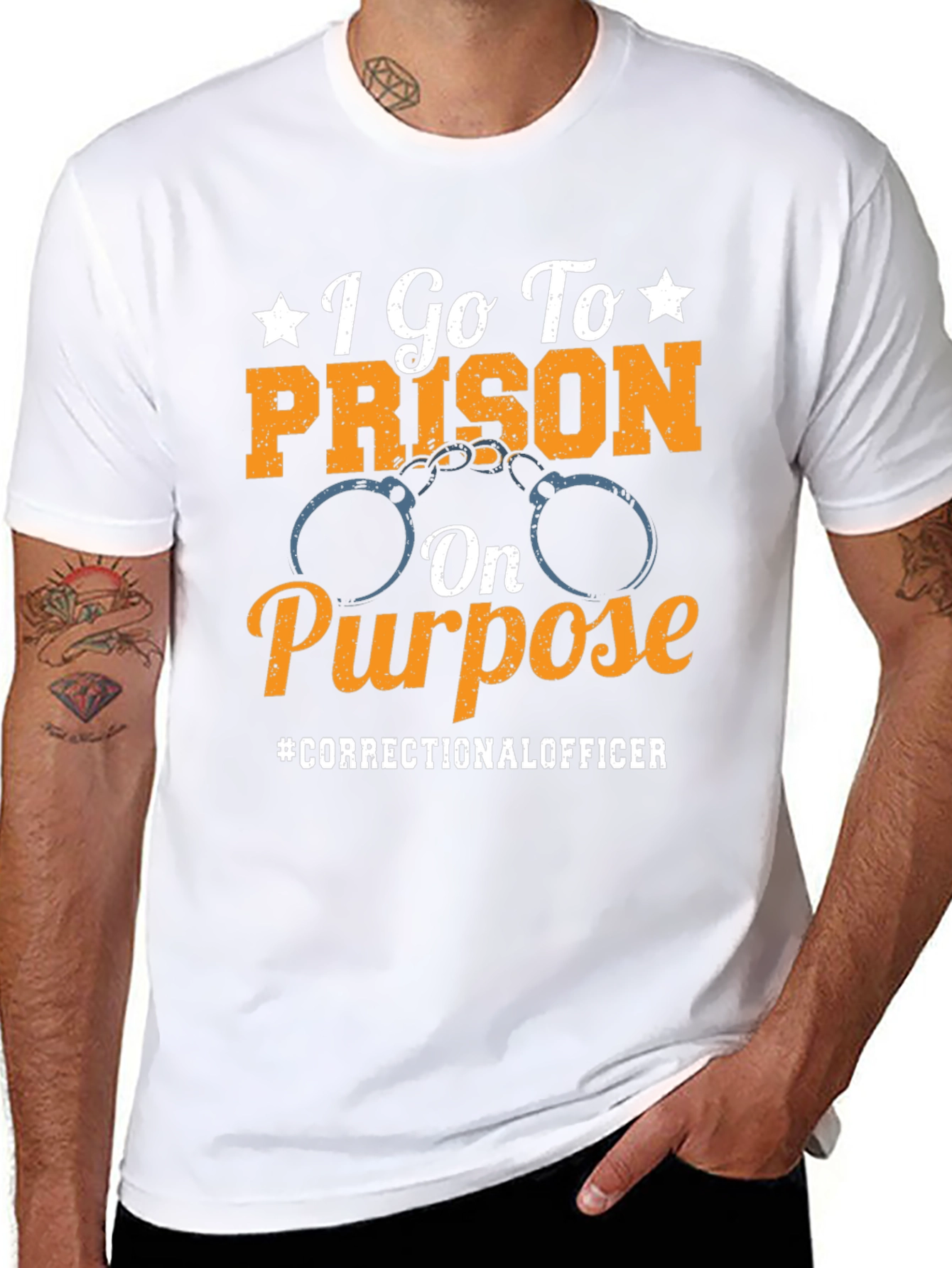 Black Correctional Officer T-Shirt: I Go To Prison On Purpose view 8