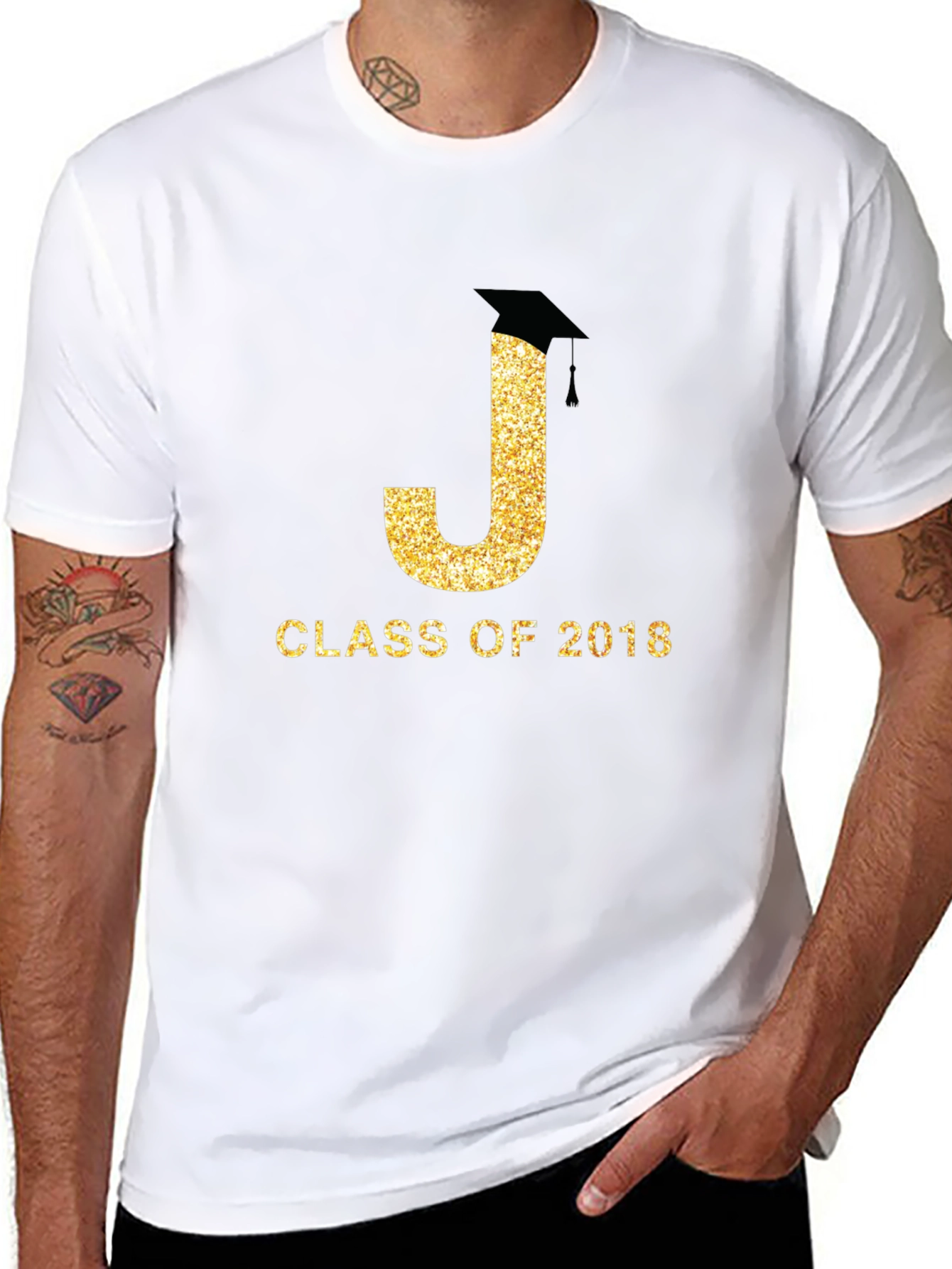 Black Class of 2018 Graduation T-Shirt view 8