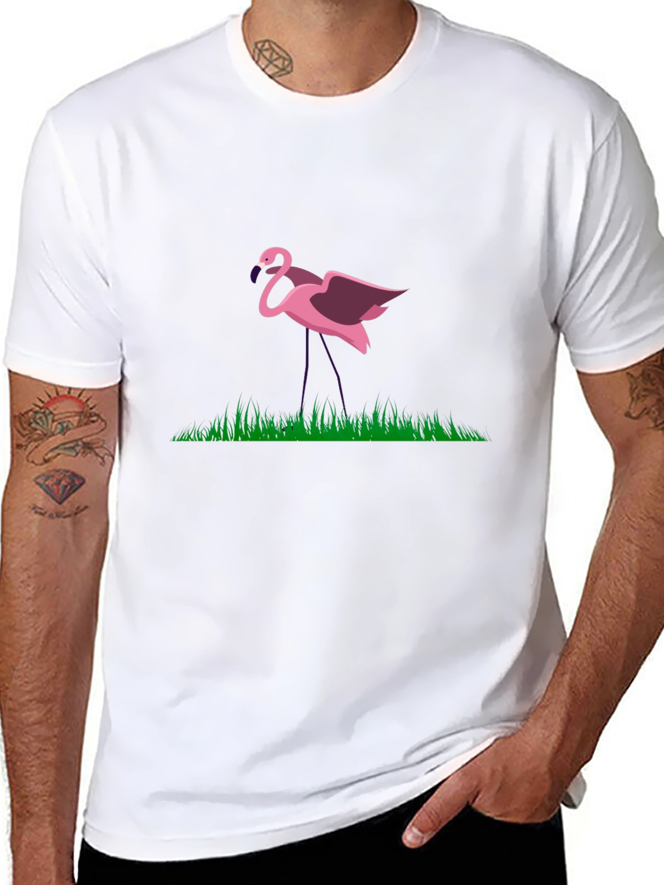 Black Flamingo Graphic Tee - 8