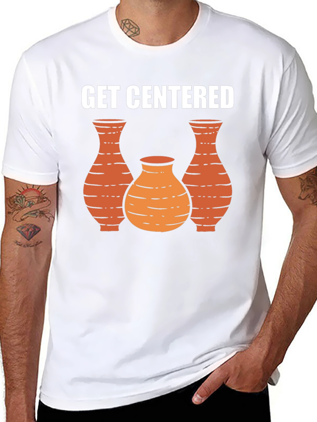 Black Get Centered Pottery Graphic Tee - Unisex view 8