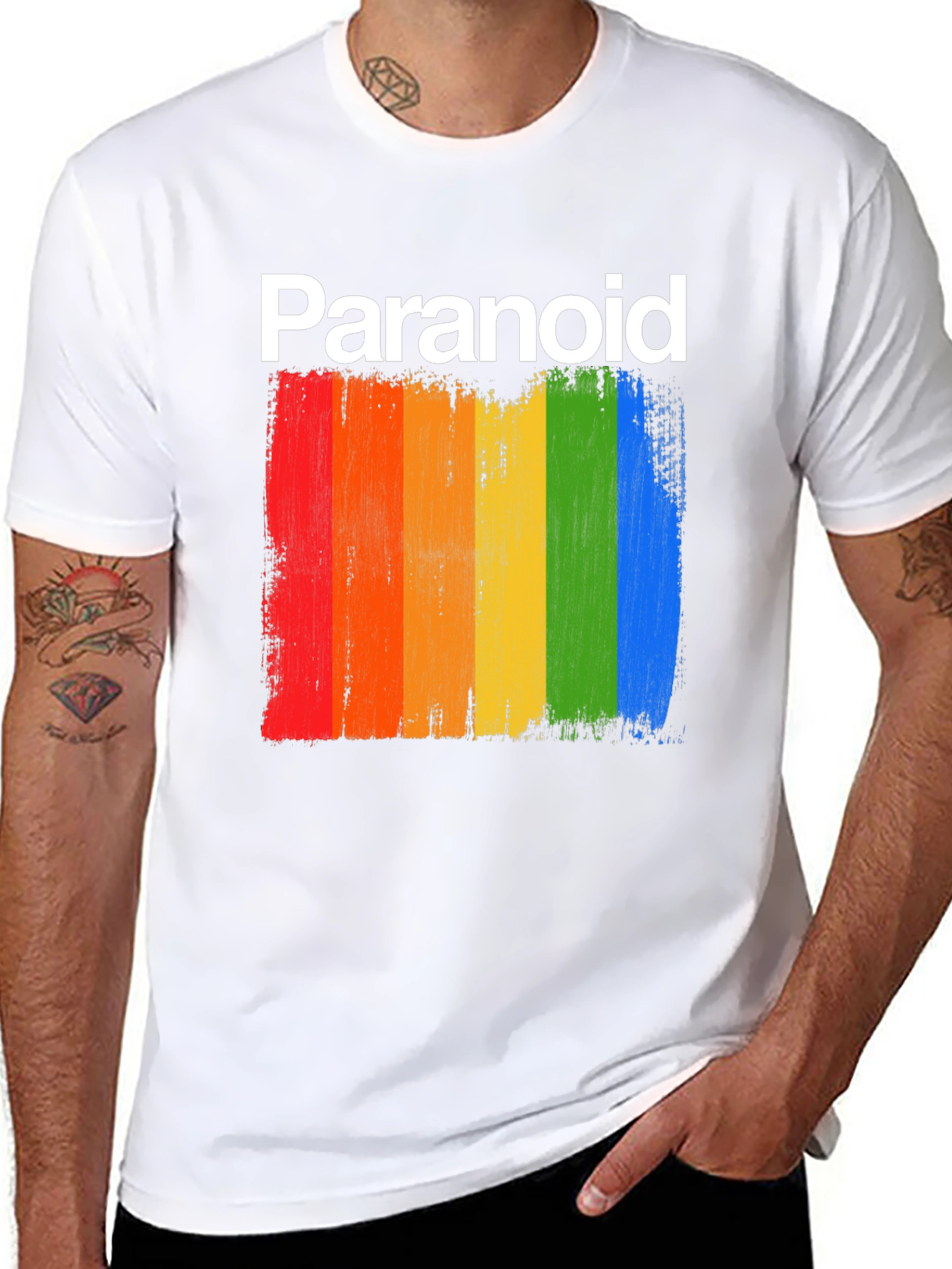 Black Paranoid Pride Graphic T-Shirt - Soft Cotton Blend view 8
